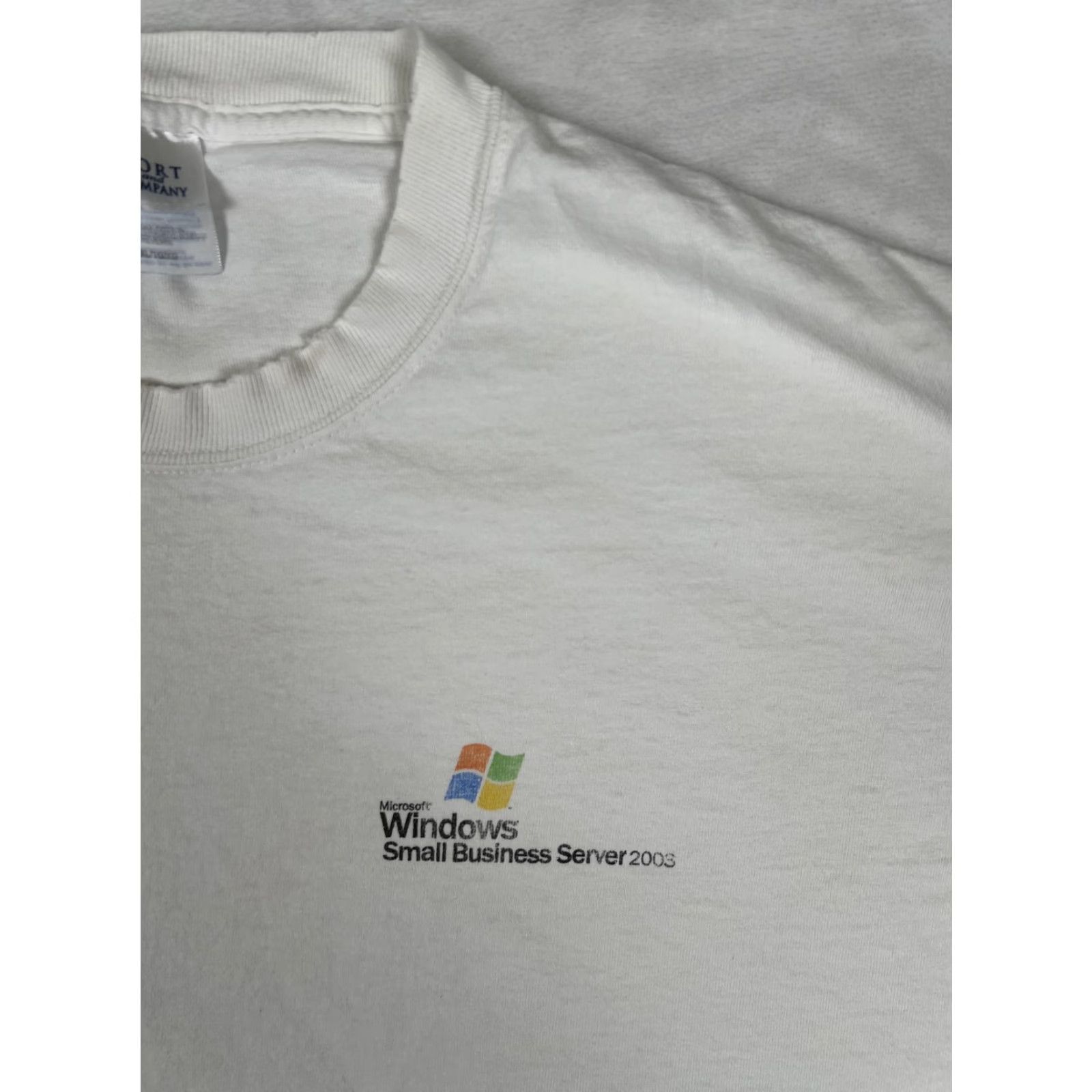 Port & Company VINTAGE Port & Company Shirt Mens XL White Graphic Print Geek Logo Windows Small Business Server 2003 2000s Mens Size US XL / EU 56 / 4 - 2 Thumbnail