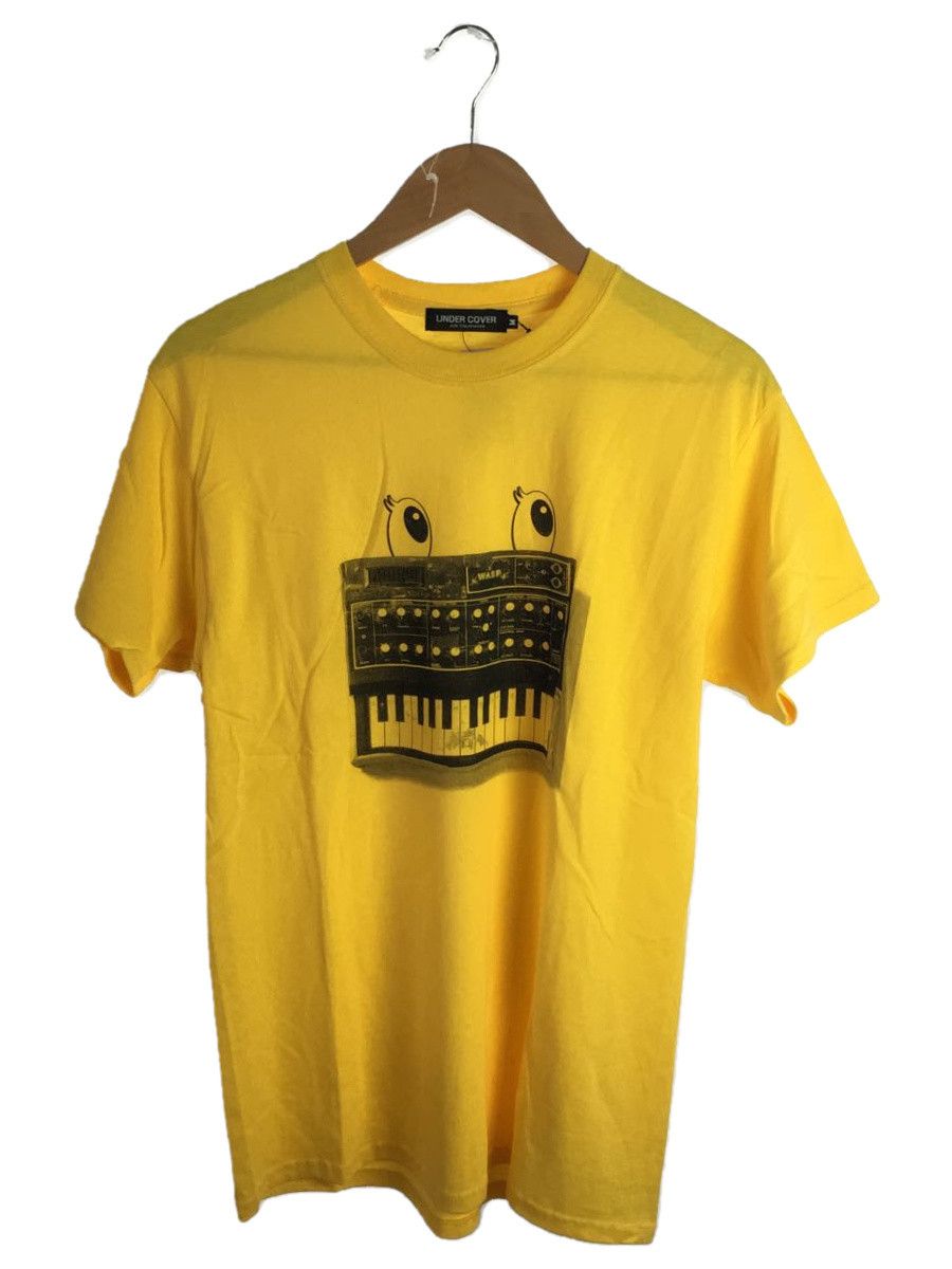 T-Shirts Cotton Print Short Sleeve Crew Neck Yellow
