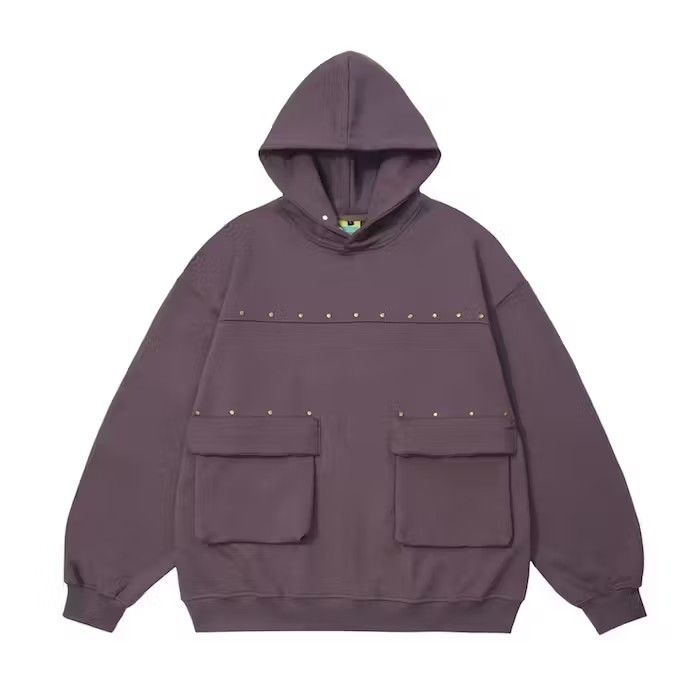 Japanese Brand Button Decor Purple Pullover Hoodie Size US M / EU 48-50 / 2 - 3 Thumbnail