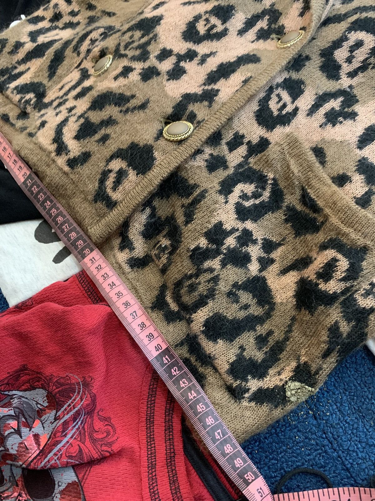 Japanese Brand × Vintage Vintage leopard Animal print Cardigan sweter Size L / US 10 / IT 46 - 4 Thumbnail