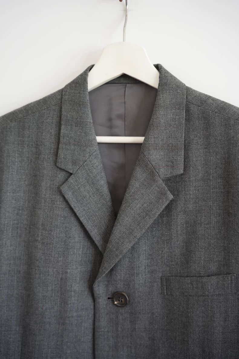 Yohji Yamamoto Yohji Yamamoto size m 90s carbon grey dark stripe suit 250 Size 38R - 3 Thumbnail