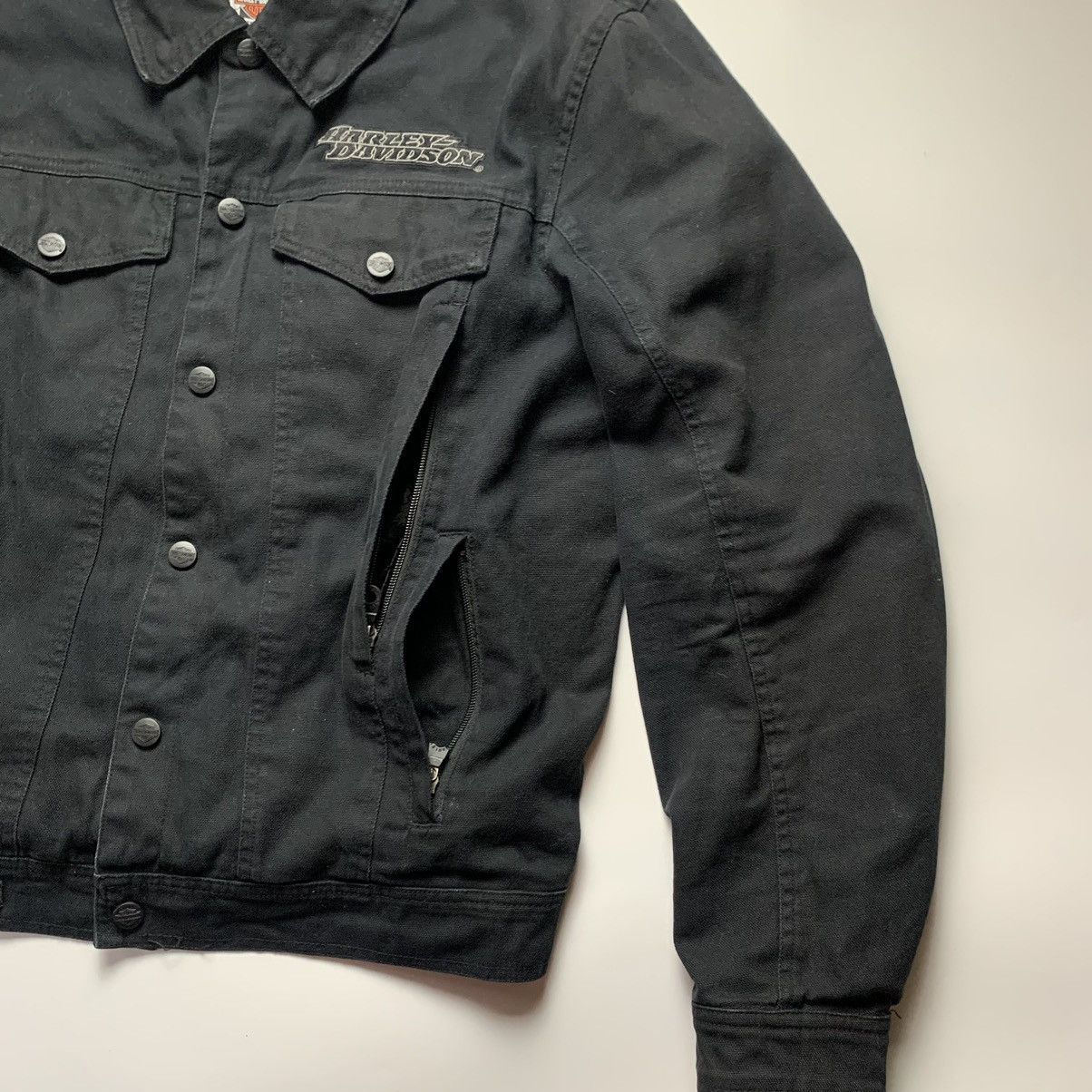 Other Vintage Harley Davidson Denim Jacket Big Logo Size US L / EU 52-54 / 3 - 6 Thumbnail
