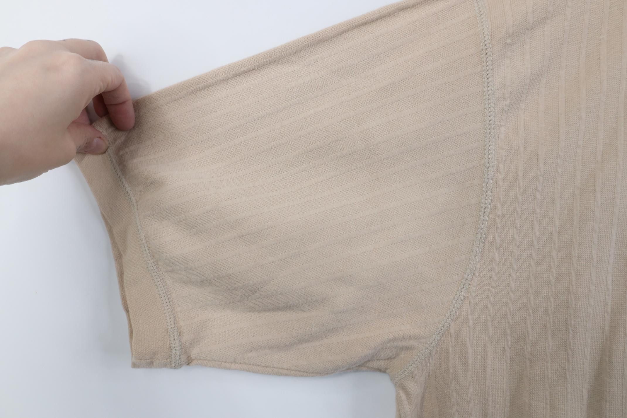 Vintage Vintage 90s Streetwear Ribbed Knit Henley T-Shirt Beige Size US XL / EU 56 / 4 - 8 Thumbnail