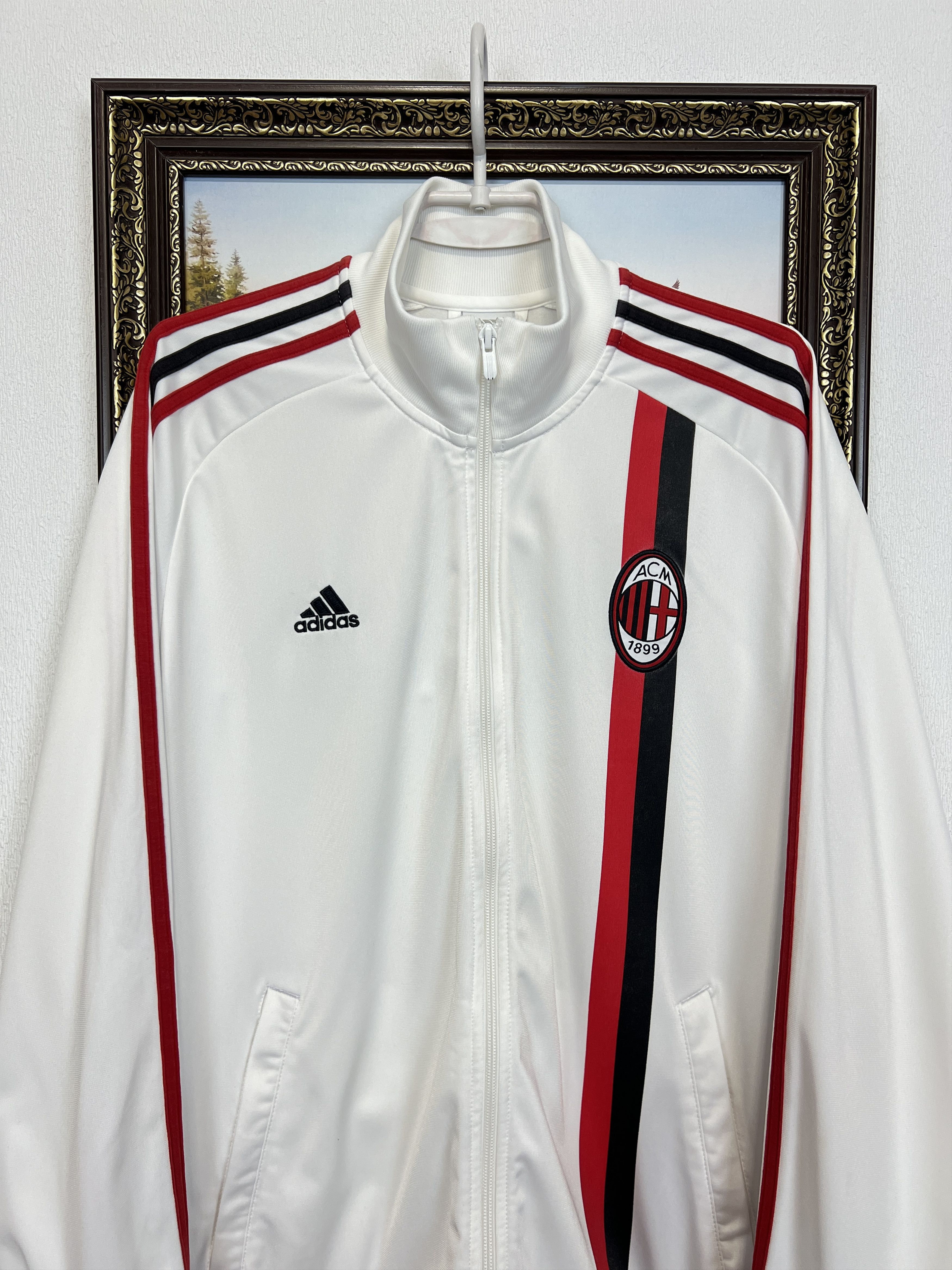 Adidas Vintage AC Milan Football Jacket Soccer Track Top Maglia Size US L / EU 52-54 / 3 - 2 Thumbnail
