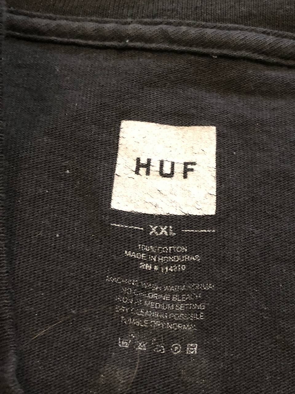 Huf Huf T shirt Longsleeve Skate Streetwear Logo 90s | Size US XXL / EU 58 / 5 - 2 Thumbnail