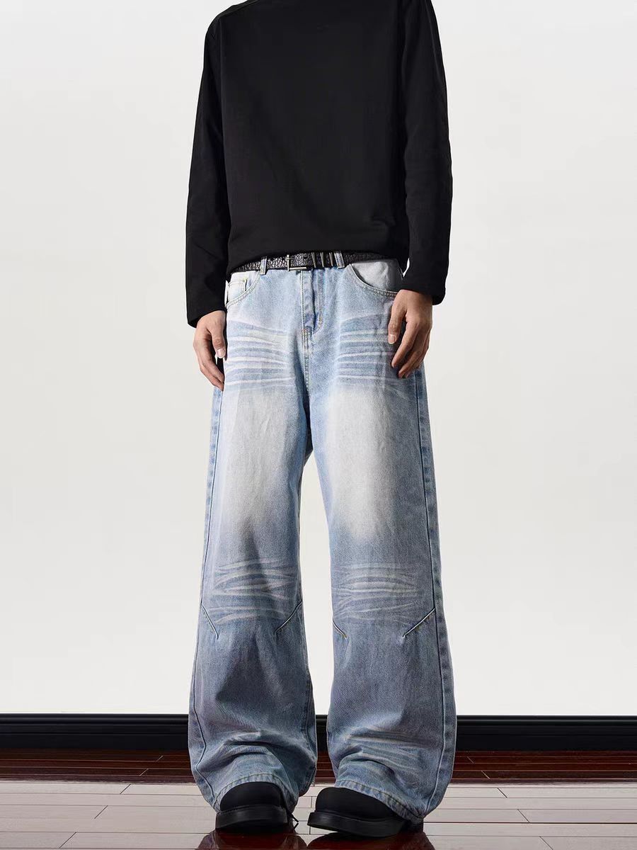 Japanese Brand × Jean High street washed and distressed micro flared jeans Size US 32 / EU 48 - 4 Thumbnail
