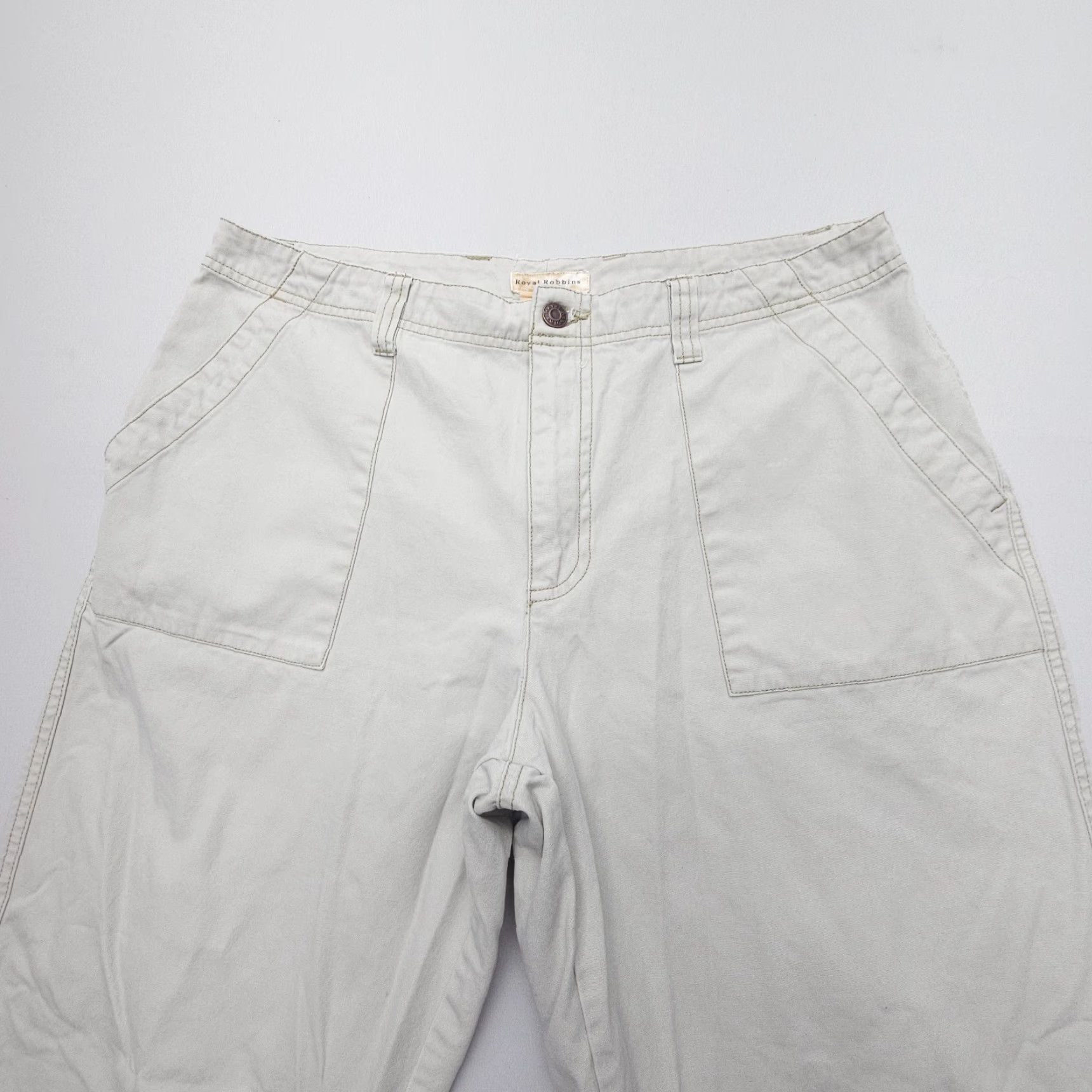 Royal Robbins Royal Robbins Y2K Crop Pants Womens 14 Canvas Baggy Straight Hiking Gorpcore Green Size 36" / US 14 / IT 50 - 3 Thumbnail