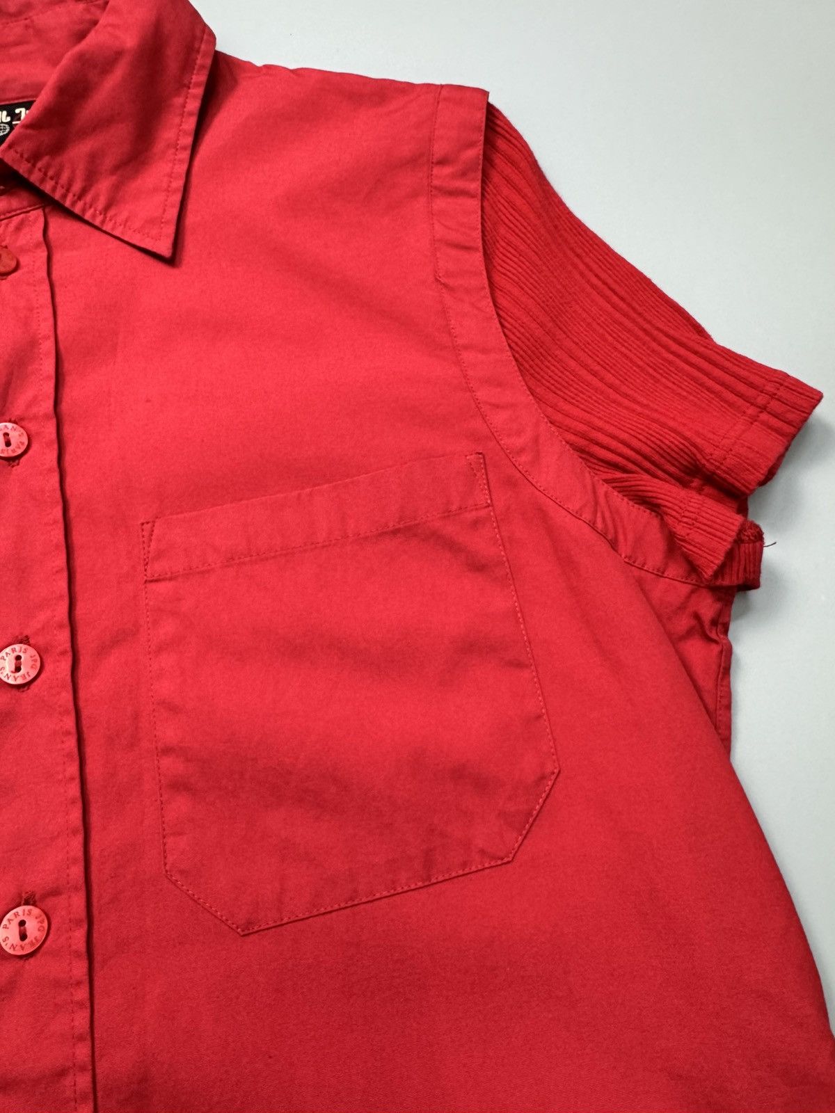 Jean Paul Gaultier 1990s Jean Paul Gaultier Pleated Sleeves Shirts Size US M / EU 48-50 / 2 - 4 Thumbnail
