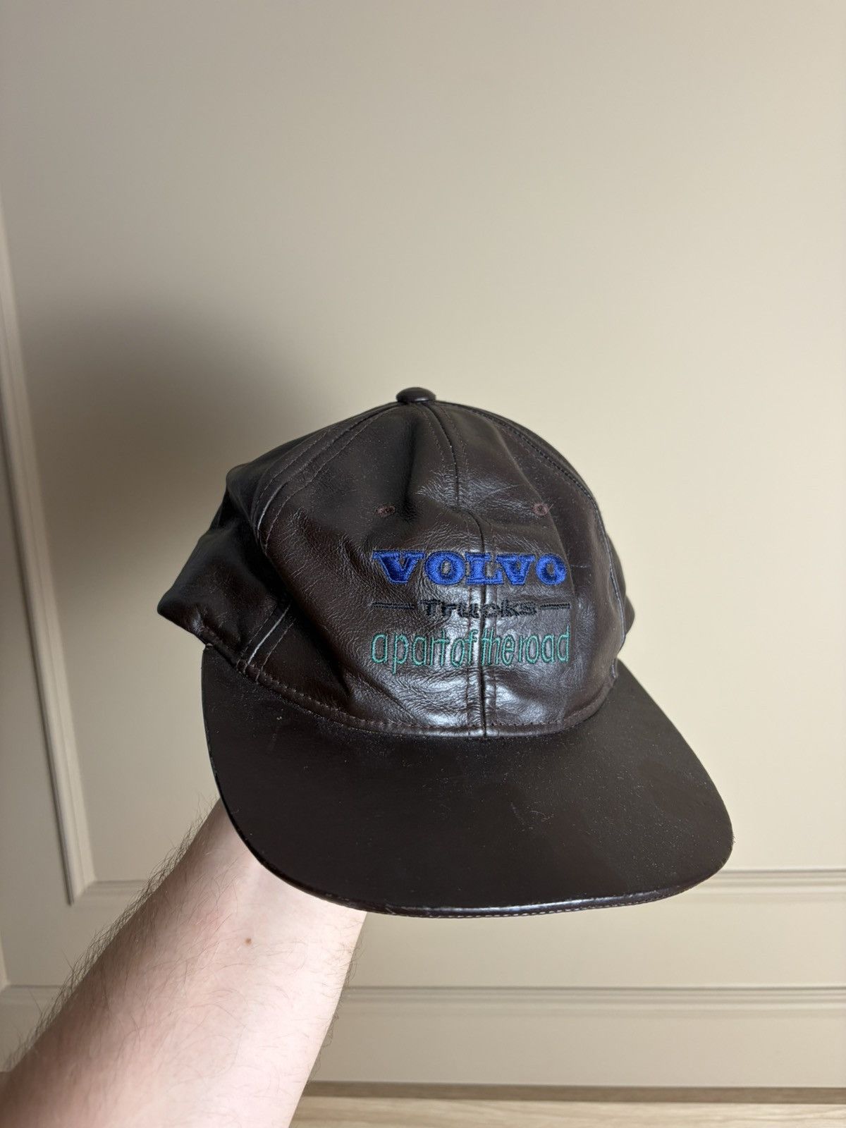 Leather Volvo Vintage Leather Hat Racing Hype Rare Snapback Cap Size ONE SIZE - 1 Thumbnail