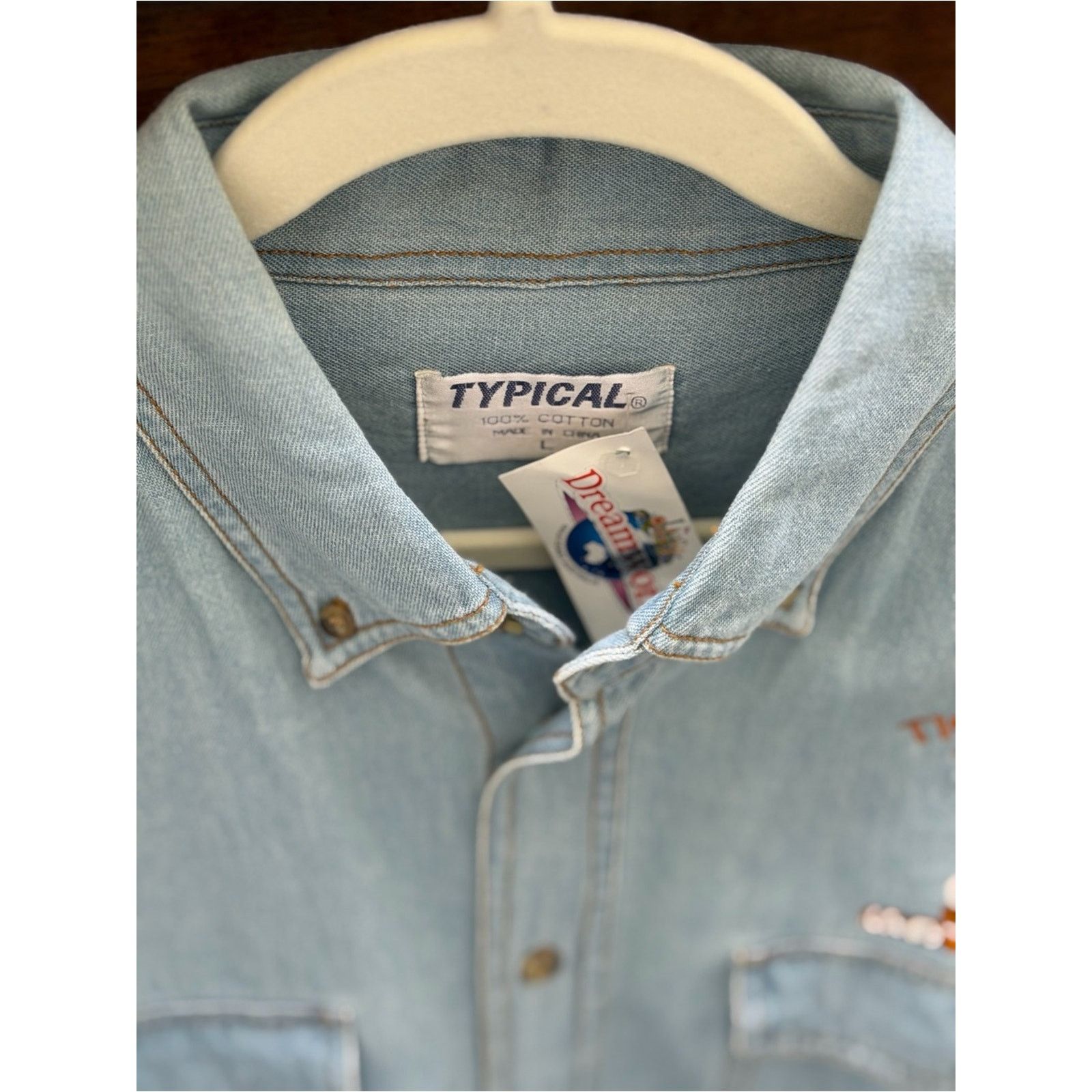 Other VTG 90s Dreamworld Tiger Island Denim Shirt L Size US L / EU 52-54 / 3 - 4 Thumbnail