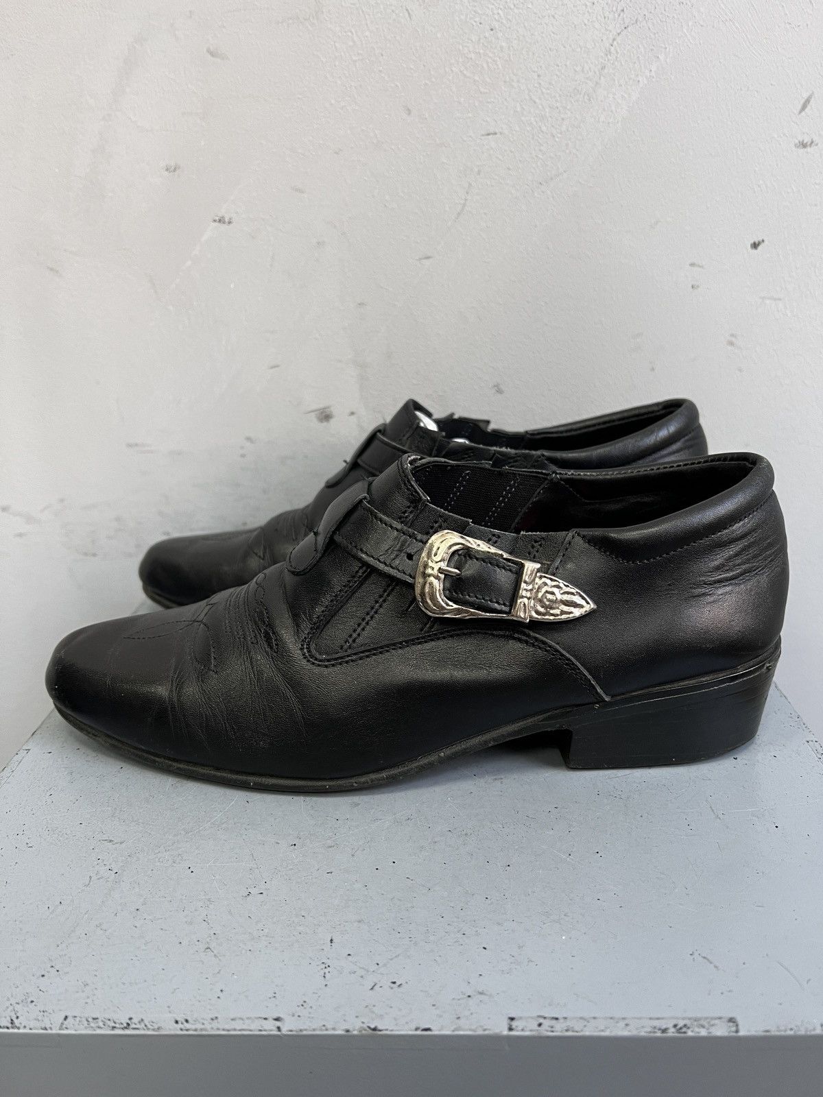 Guidi Guidi style black leather western classic avant garde moto Size US 8 / EU 41 - 6 Thumbnail