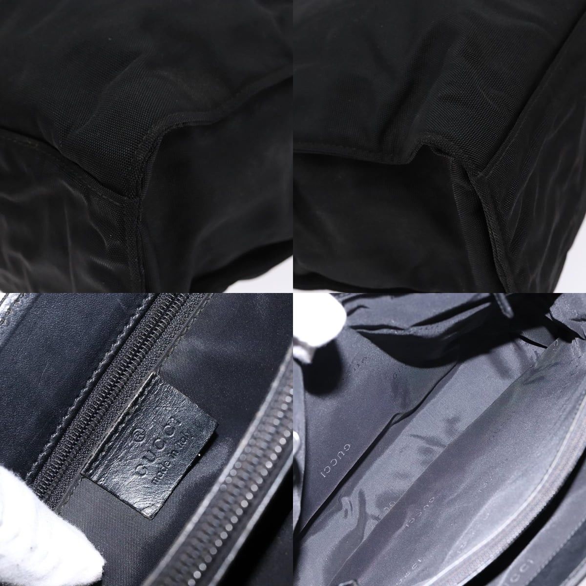 Gucci GUCCI Hand Bag Nylon Black Silver 002 1028 002 1028 Size ONE SIZE - 11 Thumbnail