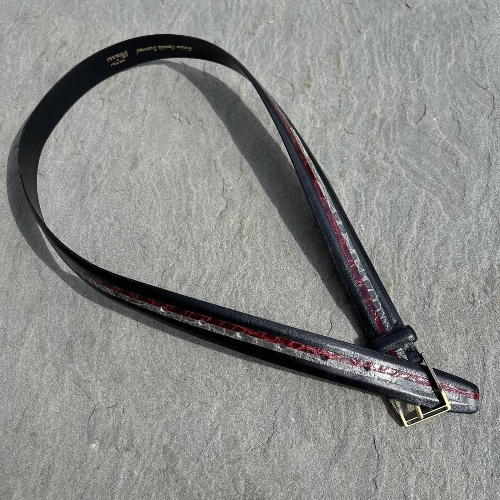 Vintage Deadstock Vintage 90s Alligator Leather Belt Made in Italy Size ONE SIZE - 1 Thumbnail