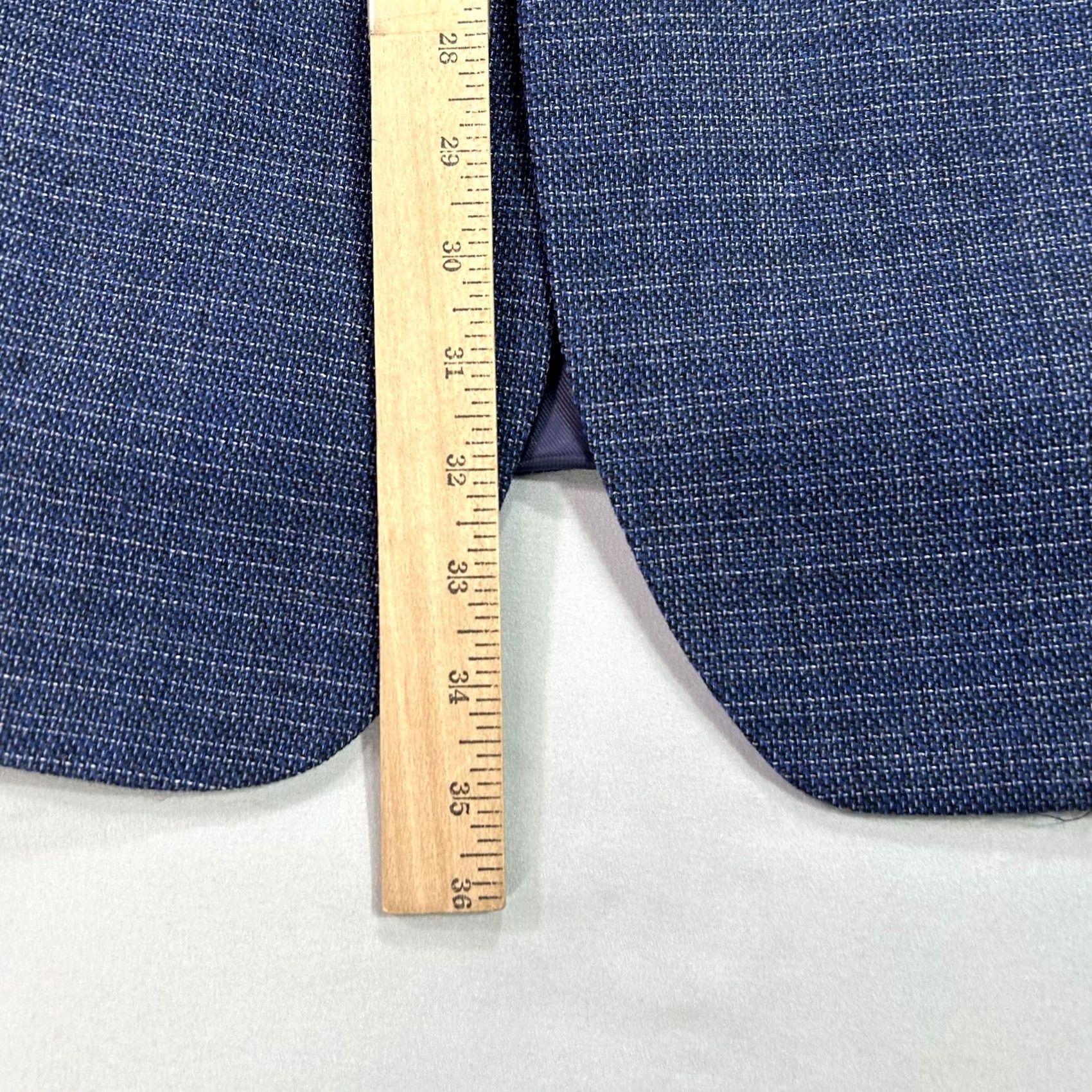 Pronto Uomo Pronto Uomo Blazer Mens 48R Blue Platinum Wool Rayon Sport Coat Suit Jacket 2 Piece Classic Business Formal Two-Button Front Notch Lapel Size 48R - 7 Thumbnail