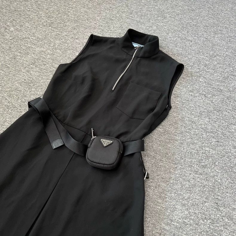 Prada Prada Black sleeveless suit dress 2502-Nextarrow Size XS / US 0-2 / IT 36-38 - 2 Thumbnail