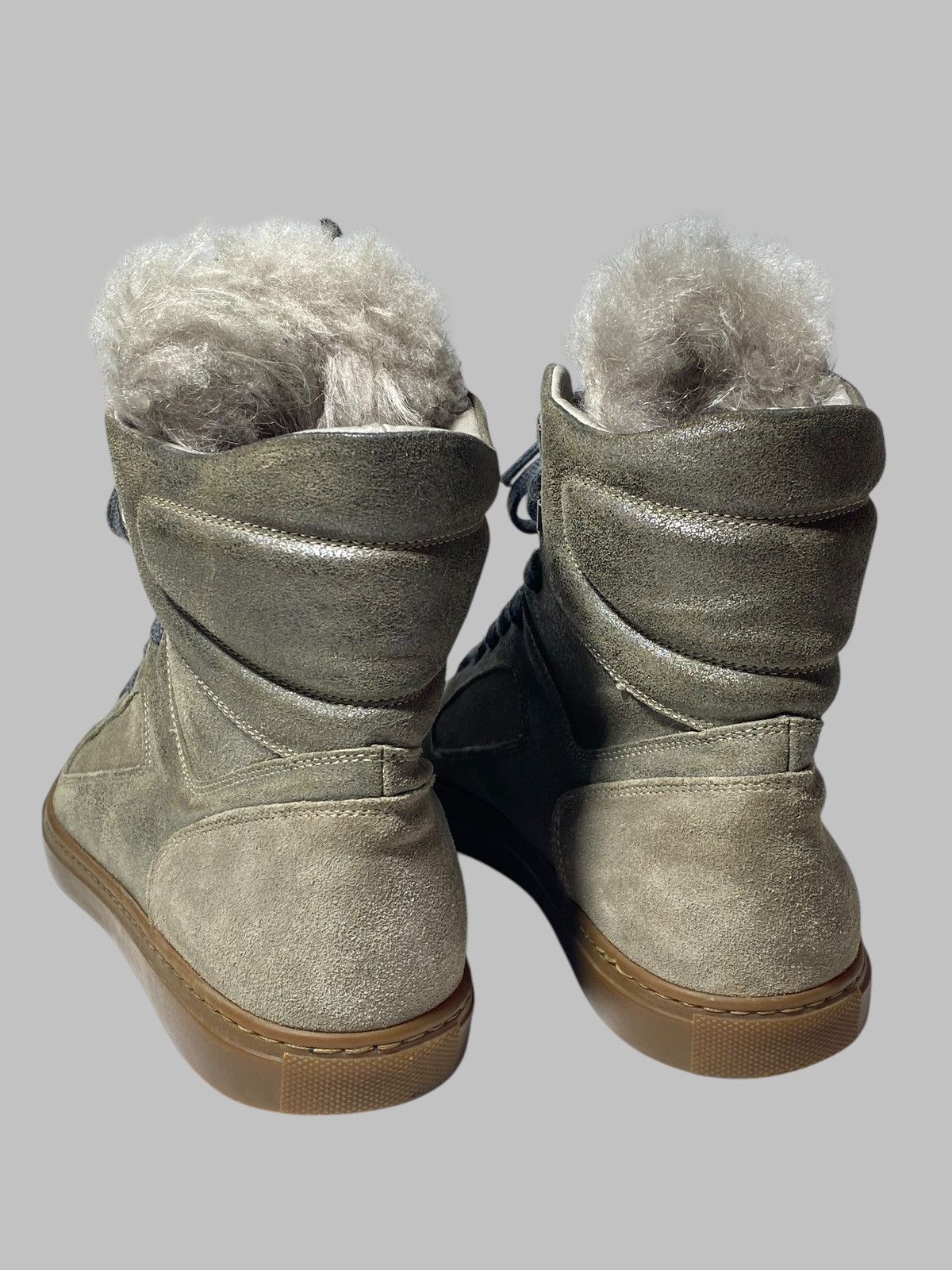 Brunello Cucinelli Brunello Cucinelli High Top Leather Sneakers Size US 7.5 / IT 37.5 - 9 Thumbnail