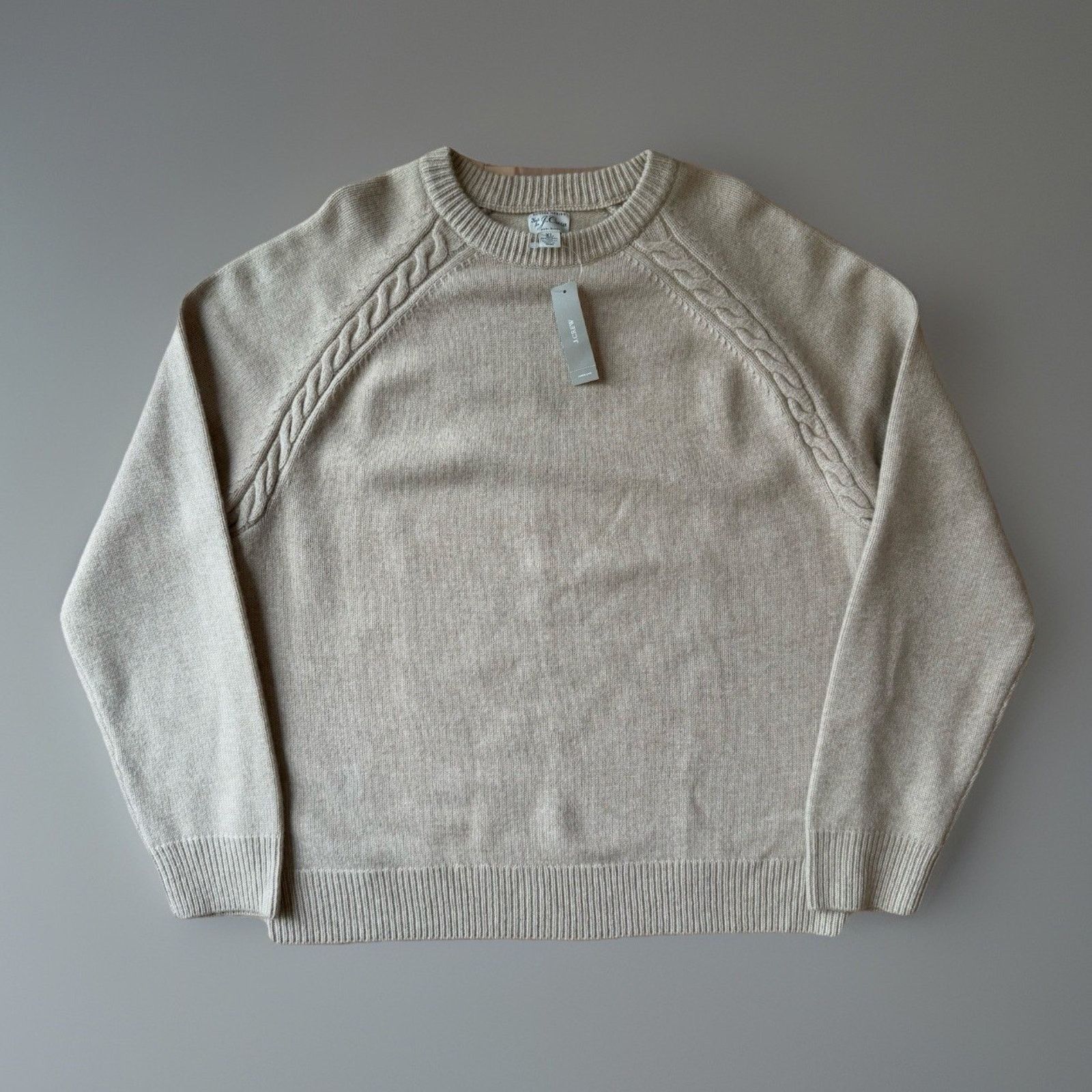J.Crew J Crew Rugged Merino Sweater XL Beige Wool Knit Pullover Size US XL / EU 56 / 4 - 1 Thumbnail