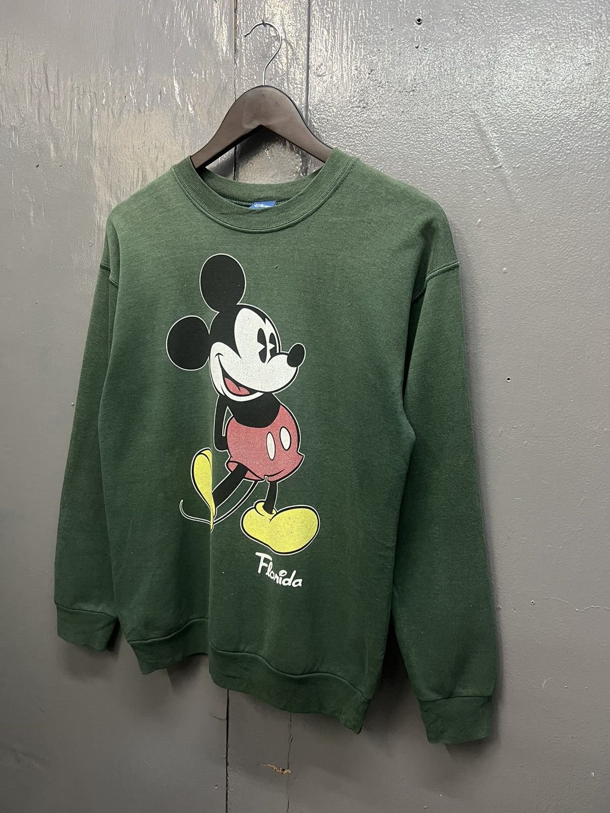 Disney Vintage 80s Mickey Mouse Florida Yellow Shoes Sweatshirt Size US M / EU 48-50 / 2 - 3 Thumbnail