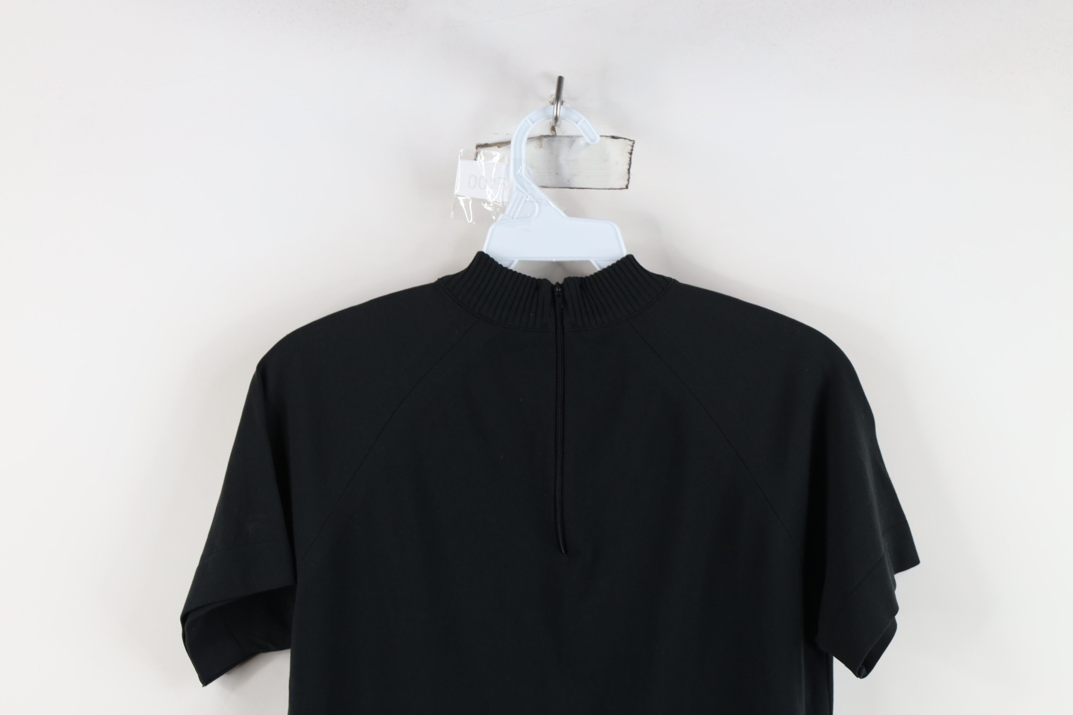 Vintage Vintage 50s 60 Ban Lon Faded Back Zip Knit T-Shirt Black USA Size S / US 4 / IT 40 - 10 Thumbnail