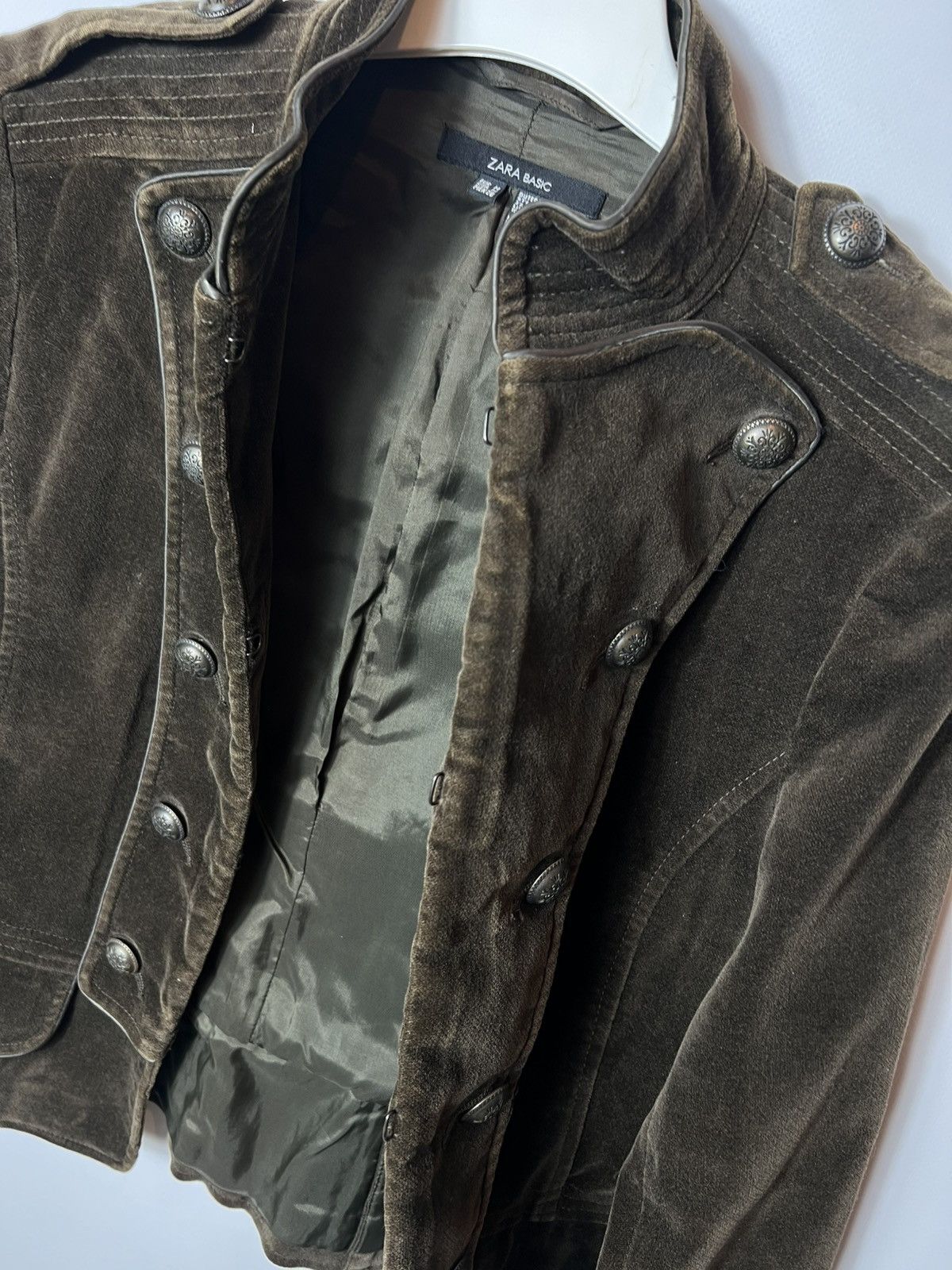 Zara Vintage streetwear Zara Military Napoleon Corduroy Jacket Size M / US 6-8 / IT 42-44 - 11 Thumbnail