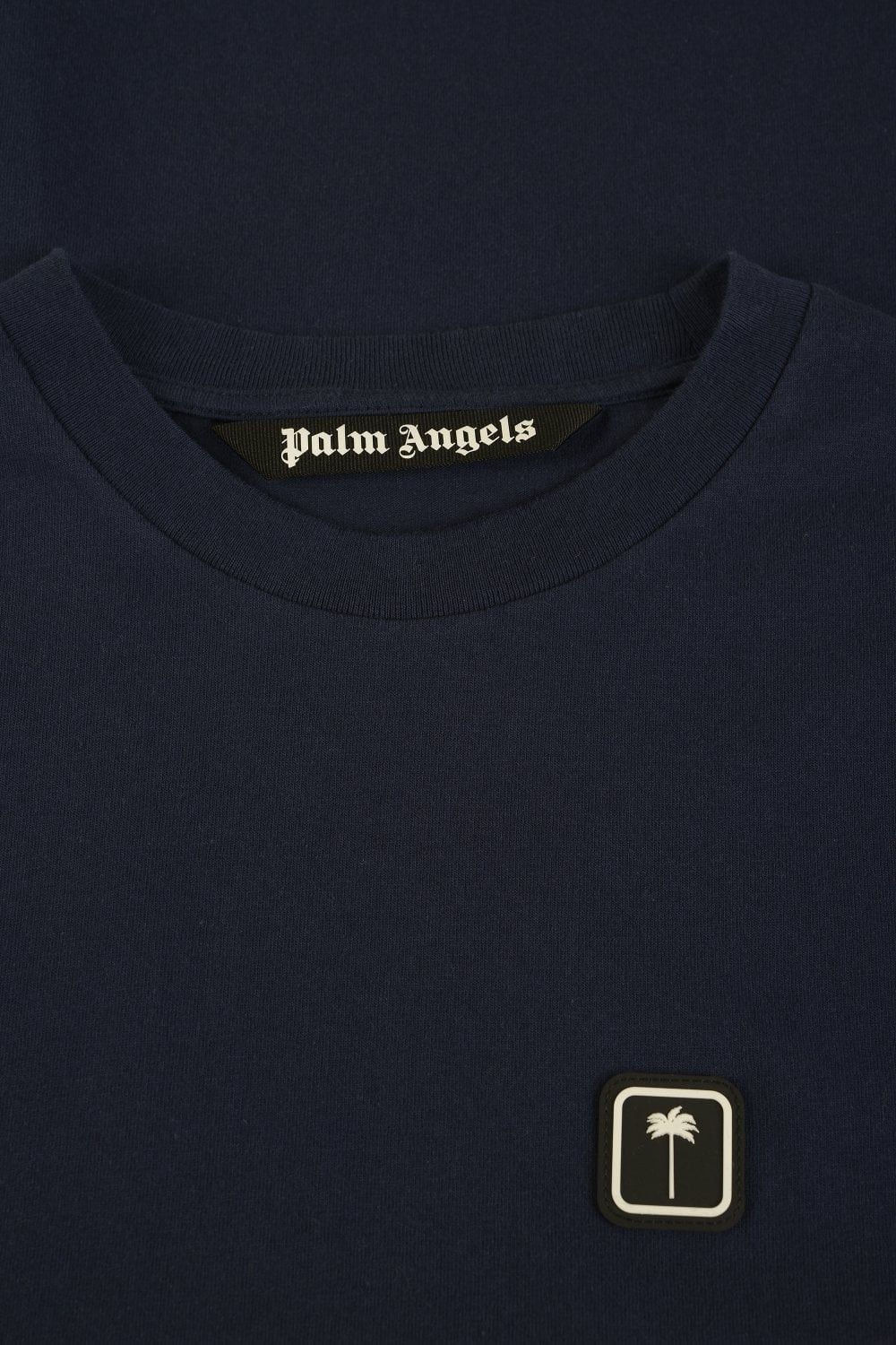 Palm Angels o1y0325 Logo Crewneck T-Shirt in Navy Blue Size US XXS / EU 40 - 2 Thumbnail