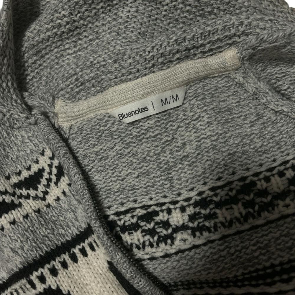 Designer Bluenotes Women's Grey Zip-Up Cardigan Sweater Size M/M Size M / US 6-8 / IT 42-44 - 4 Thumbnail