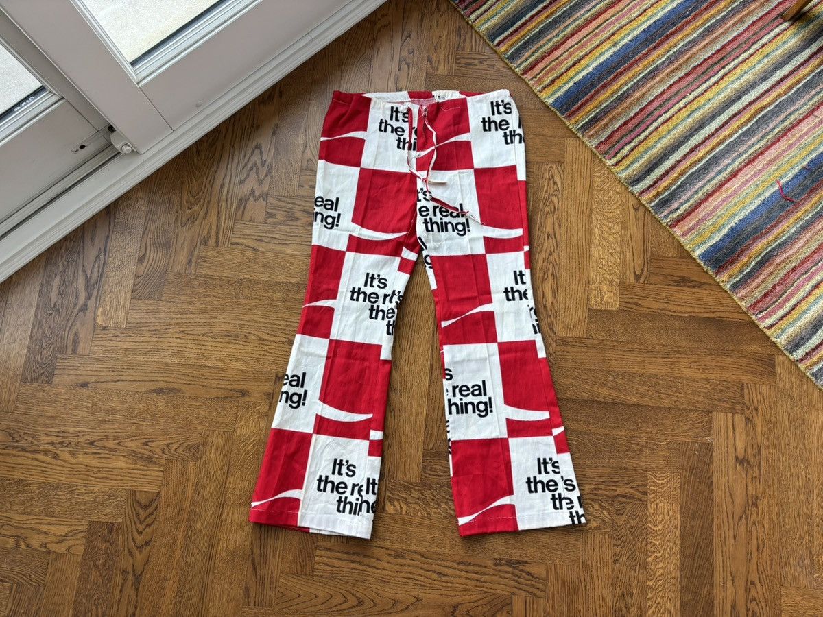 Coca Cola × Vintage 1970s Coca-Cola Trousers True Vintage Checker Plaid Flared Size US 36 / EU 52 - 14 Thumbnail