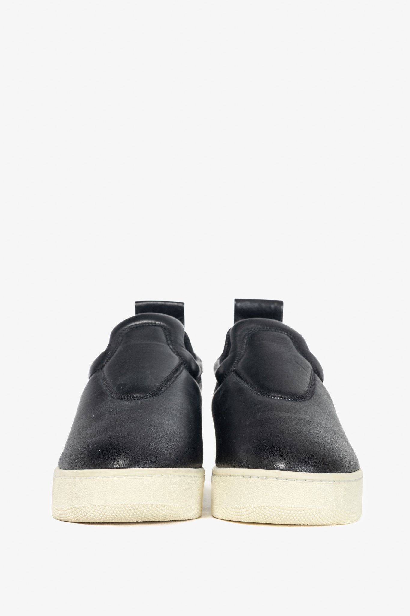 Celine Celine AW15 Black Padded-Leather Slip-On Platform Sneakers Size US 5.5 / IT 35.5 - 2 Thumbnail