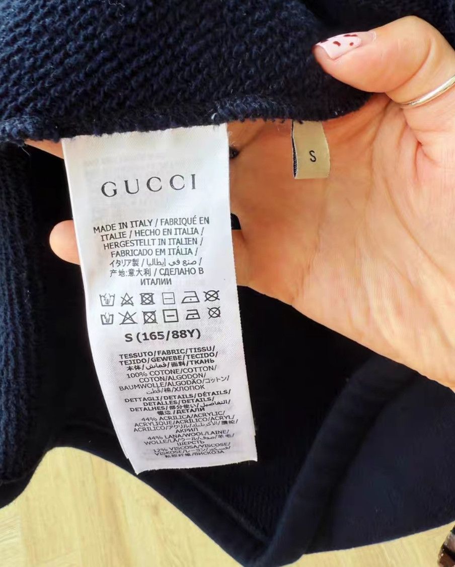 Gucci Gucci Midnight blue red green webbing logo half-zip hoodie Size US S / EU 44-46 / 1 - 5 Thumbnail