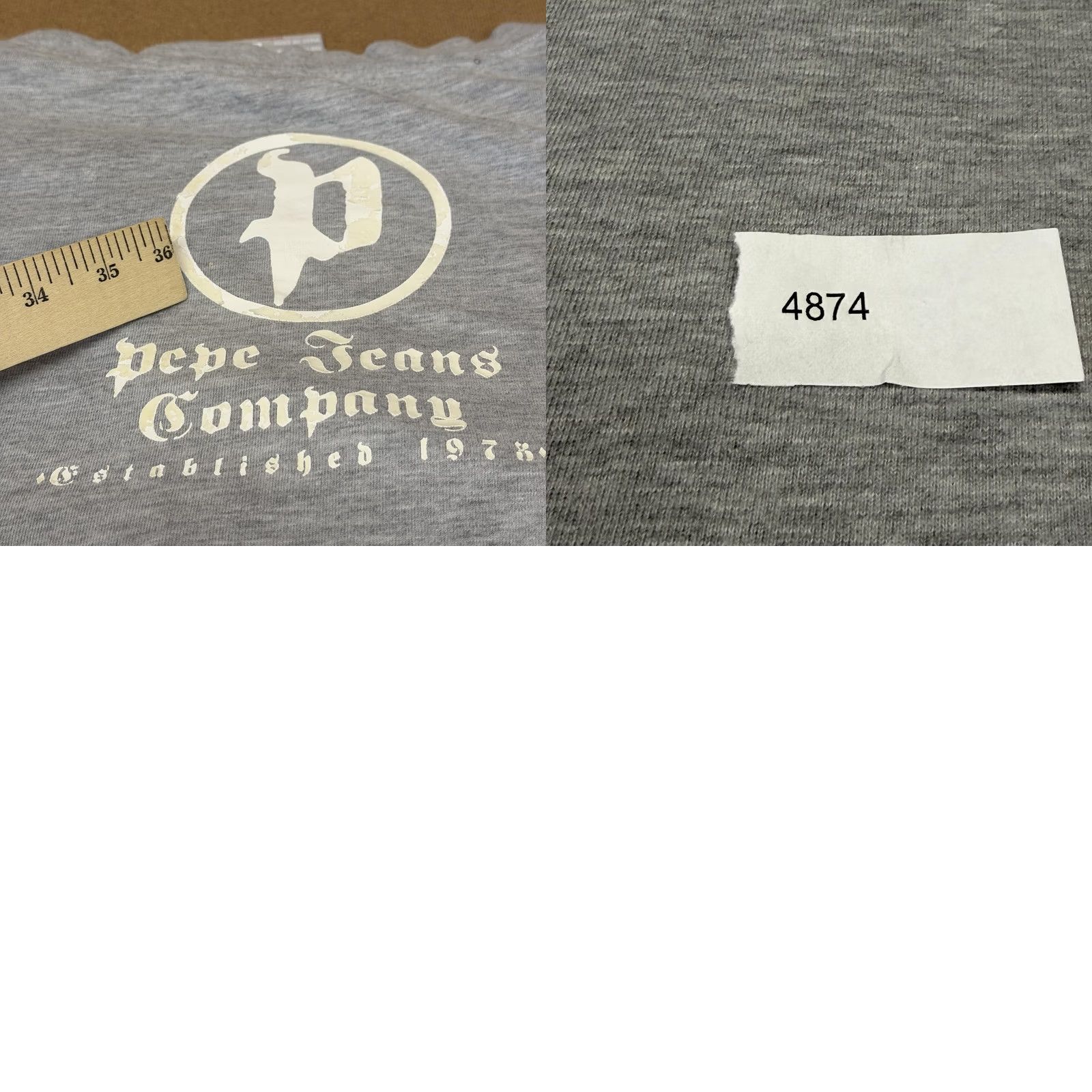 Pepe Jeans Pepe Jeans Company Shirt Mens 2XL Gray Graphic Short Sleeve Front Back Print Size US XXL / EU 58 / 5 - 9 Thumbnail
