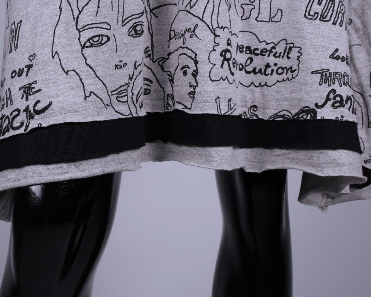 Designer × Desigual DESIGUAL Printed Big Dream A-Line Gray Cotton Blend Dress Size L / US 10 / IT 46 - 5 Thumbnail