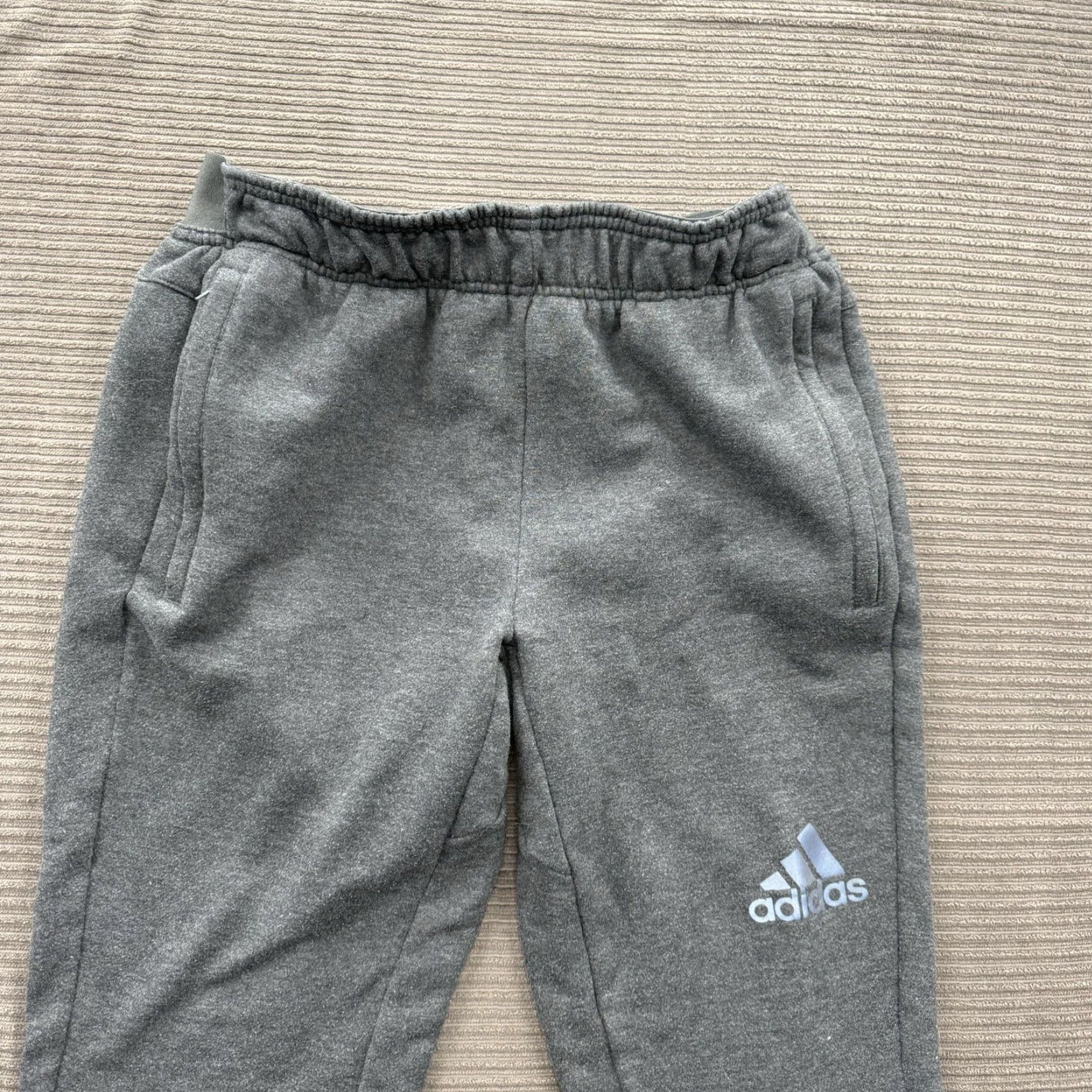 Adidas Adidas Sweatpants Men Large Cotton Gray Athletic Jogger Pants Pockets Elastic Waist Tapered Fit Regular Size US 33 - 6 Thumbnail