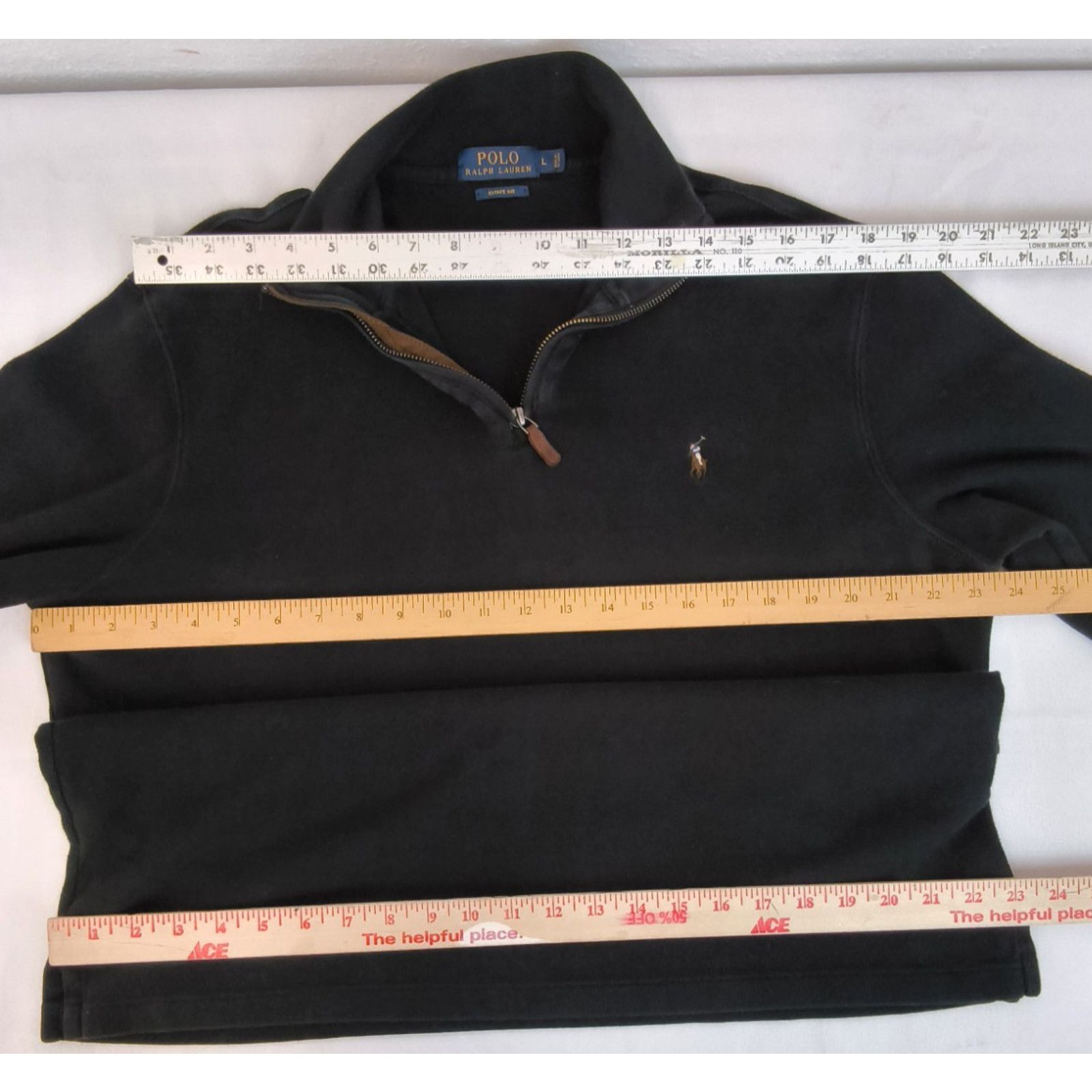 Polo Ralph Lauren Polo Ralph Lauren Estate Rib 1/4 Zip Sweater Men's L Black Size US L / EU 52-54 / 3 - 9 Thumbnail