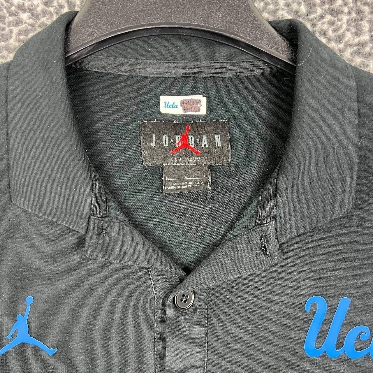 Jordan Brand Air Jordan x UCLA Bruins Polo Shirt Men Dri-Fit Black NCAA L Size US L / EU 52-54 / 3 - 6 Thumbnail