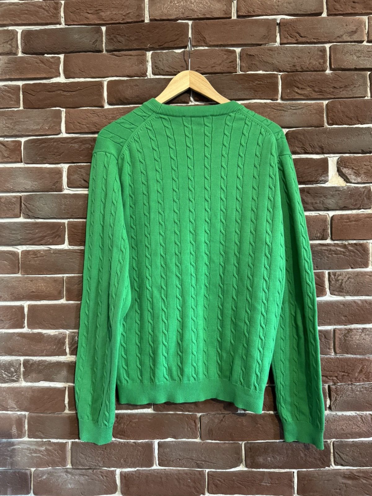 Designer × Raf Simons Raf Simons Fred Perry Green Cable Knit Sweater 42 Rare Hype Size US M / EU 48-50 / 2 - 2 Thumbnail