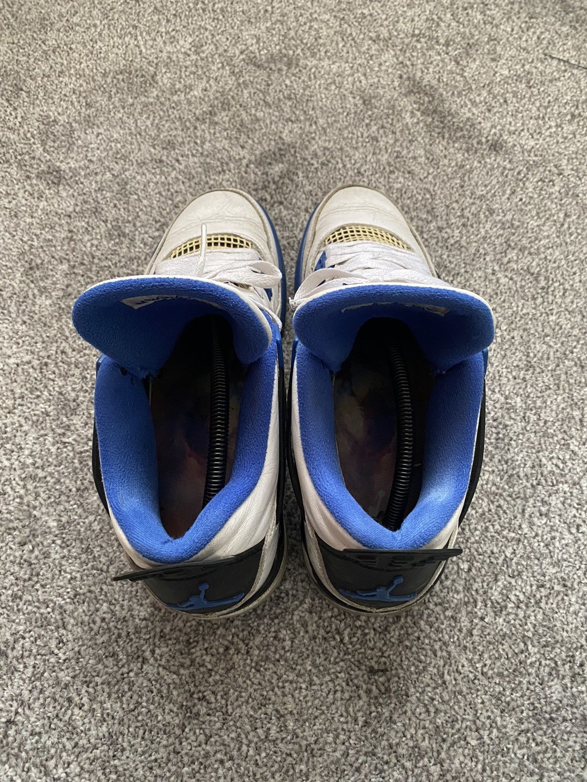 Jordan Brand Air Jordan Retro 4 Motorsport White Blue OG 2017 Size US 9.5 / EU 42-43 - 4 Thumbnail