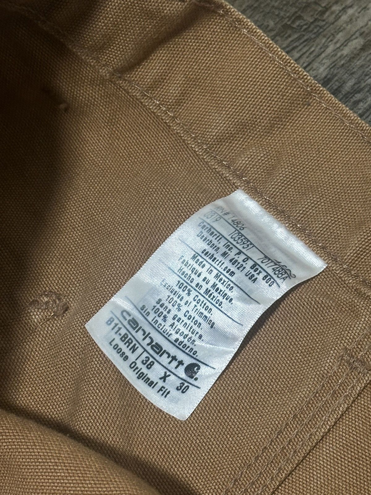 Carhartt × Vintage Vintage 90s Carhartt Brown Baggy Original Pants Size US 38 / EU 54 - 5 Thumbnail