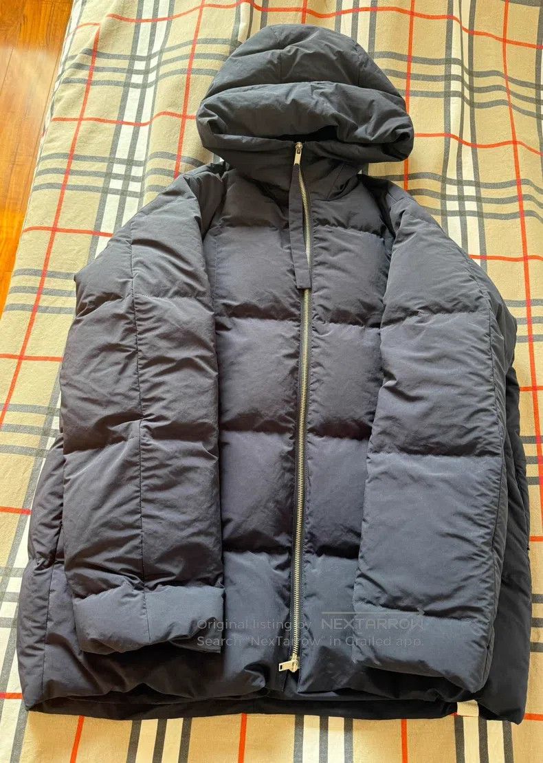 Jil Sander Jil Sander Loose navy mid-length hooded goose down down ja Size XS / US 0-2 / IT 36-38 - 2 Thumbnail