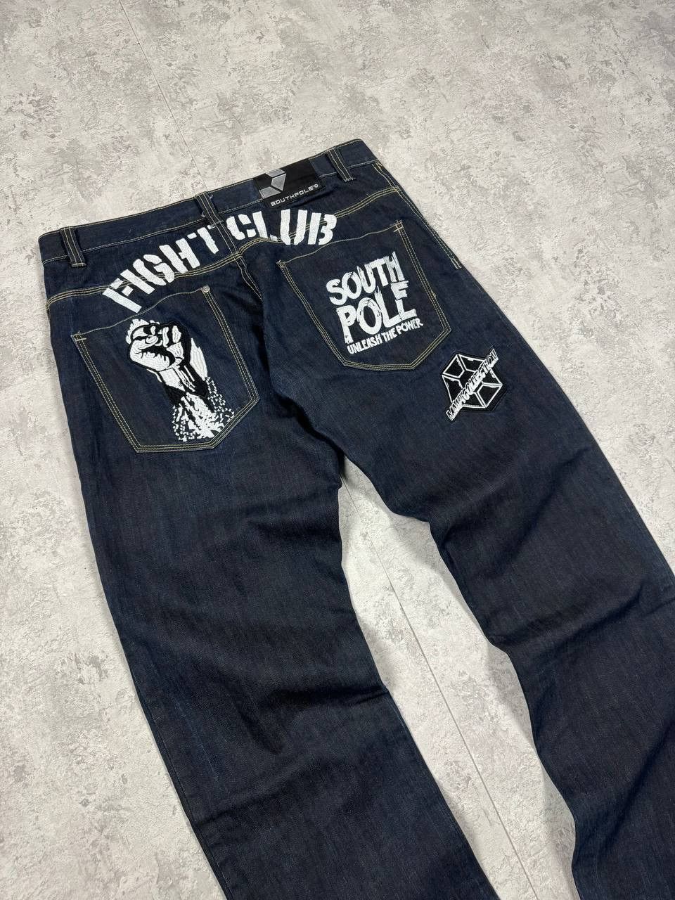 Southpole RARE Southpole Fight Club Blue Baggy Y2K Jeans Size 36 Size US 36 / EU 52 - 6 Thumbnail
