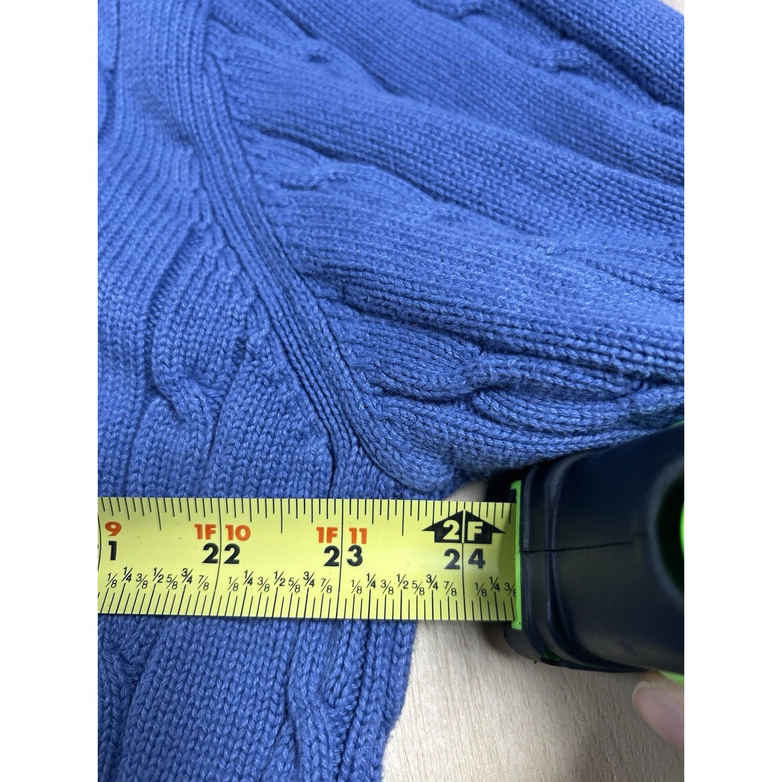 Tommy Hilfiger Tommy Hilfiger Blue Cable Knit Sweater Men Size XL Cotton Size US XL / EU 56 / 4 - 6 Thumbnail