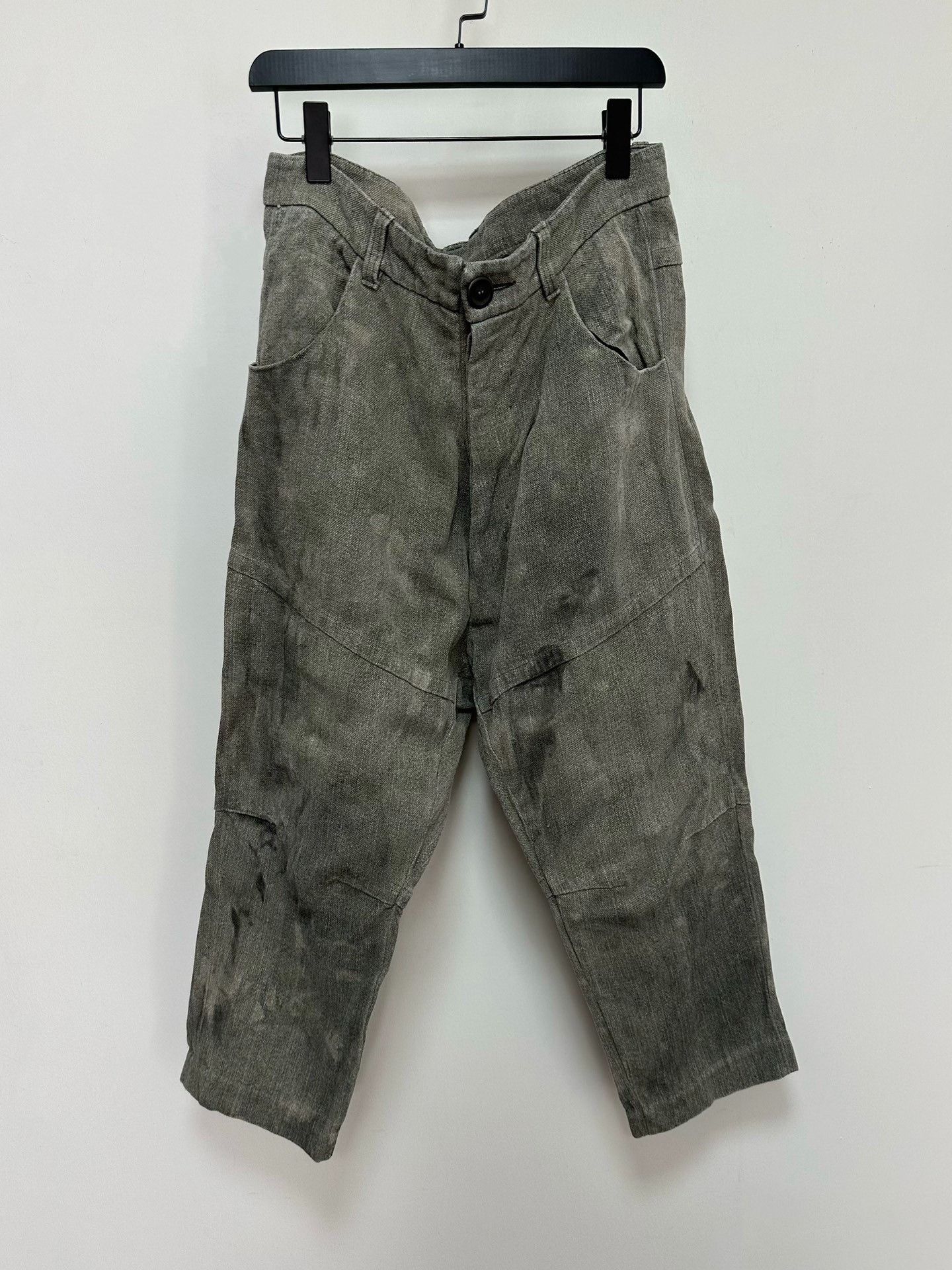 Biek Verstappen BIEK VERSTAPPEN Stone-Washed Linen Drop-Crotch Pants Size US 31 - 1 Thumbnail