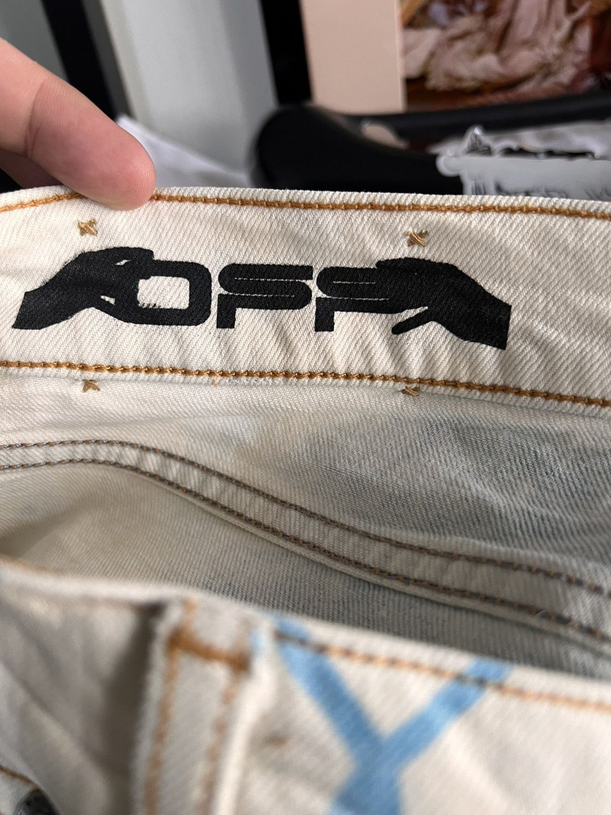 Off-White Off white fence bleached skinny jeans Size US 34 / EU 50 - 13 Thumbnail