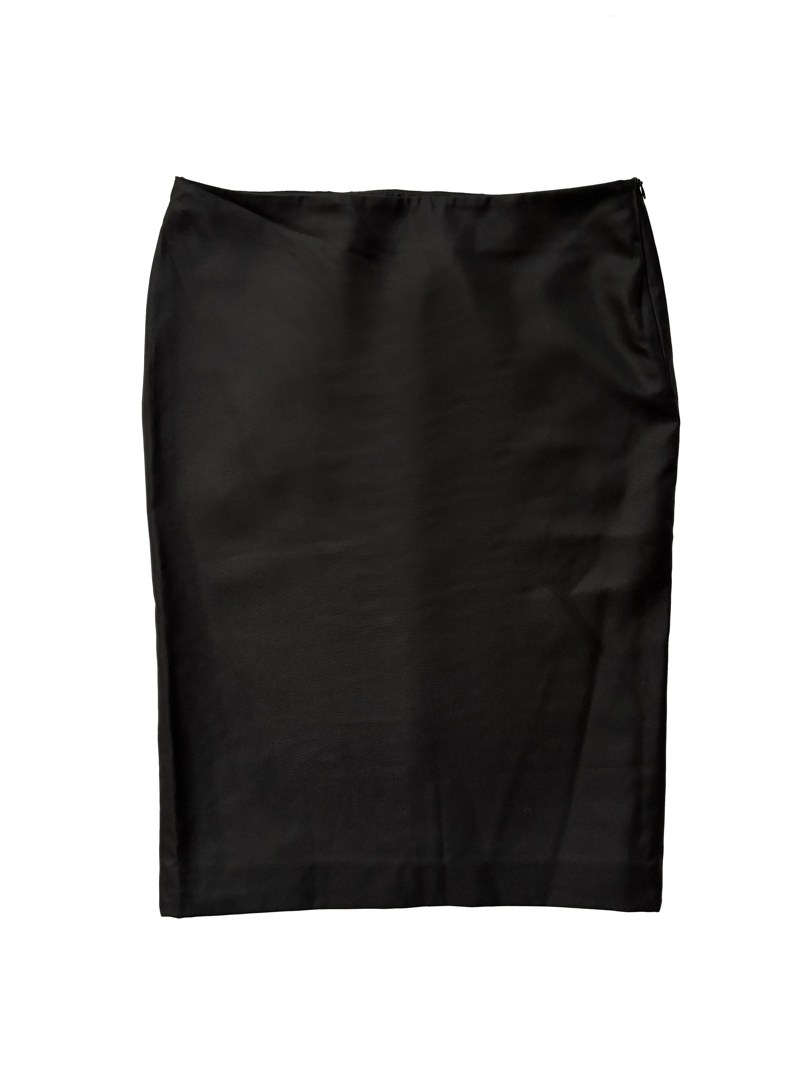 Alexander McQueen ⚡️QUICK SALE⚡️2003 Alexander McQueen Black Satin Skirt Size 28" / US 6 / IT 42 - 1 Thumbnail