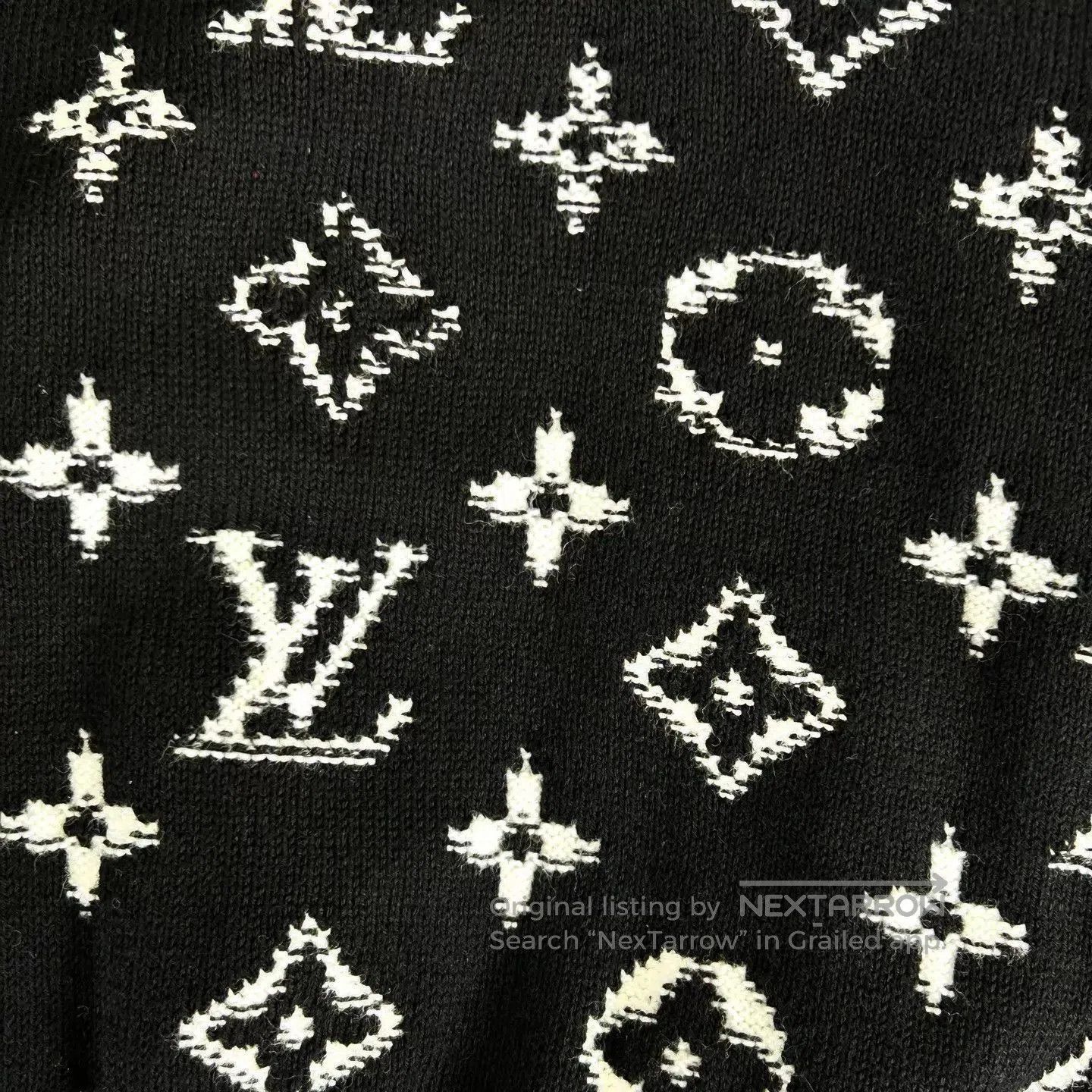 Louis Vuitton Black Patterned Long Sleeve Sweater Size L. Size US L / EU 52-54 / 3 - 5 Thumbnail