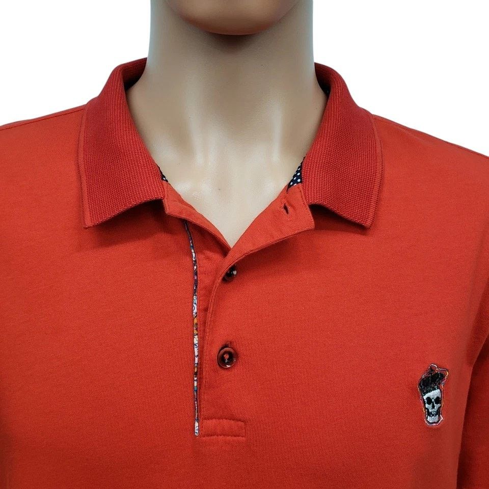 Robert Graham ROBERT GRAHAM Lucifer Polo XL Classic Fit Skull Embroidery Size US XL / EU 56 / 4 - 2 Thumbnail
