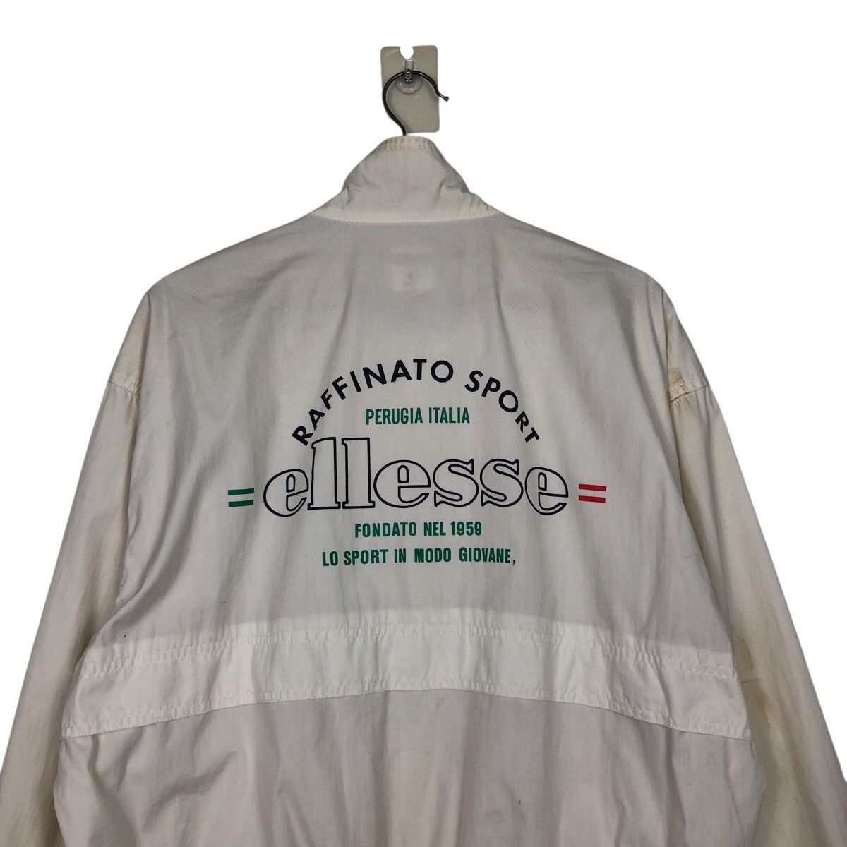 Japanese Brand ellesse 80s/90s White Zip-Up Windbreaker – Mesh Lining Size US L / EU 52-54 / 3 - 10 Thumbnail