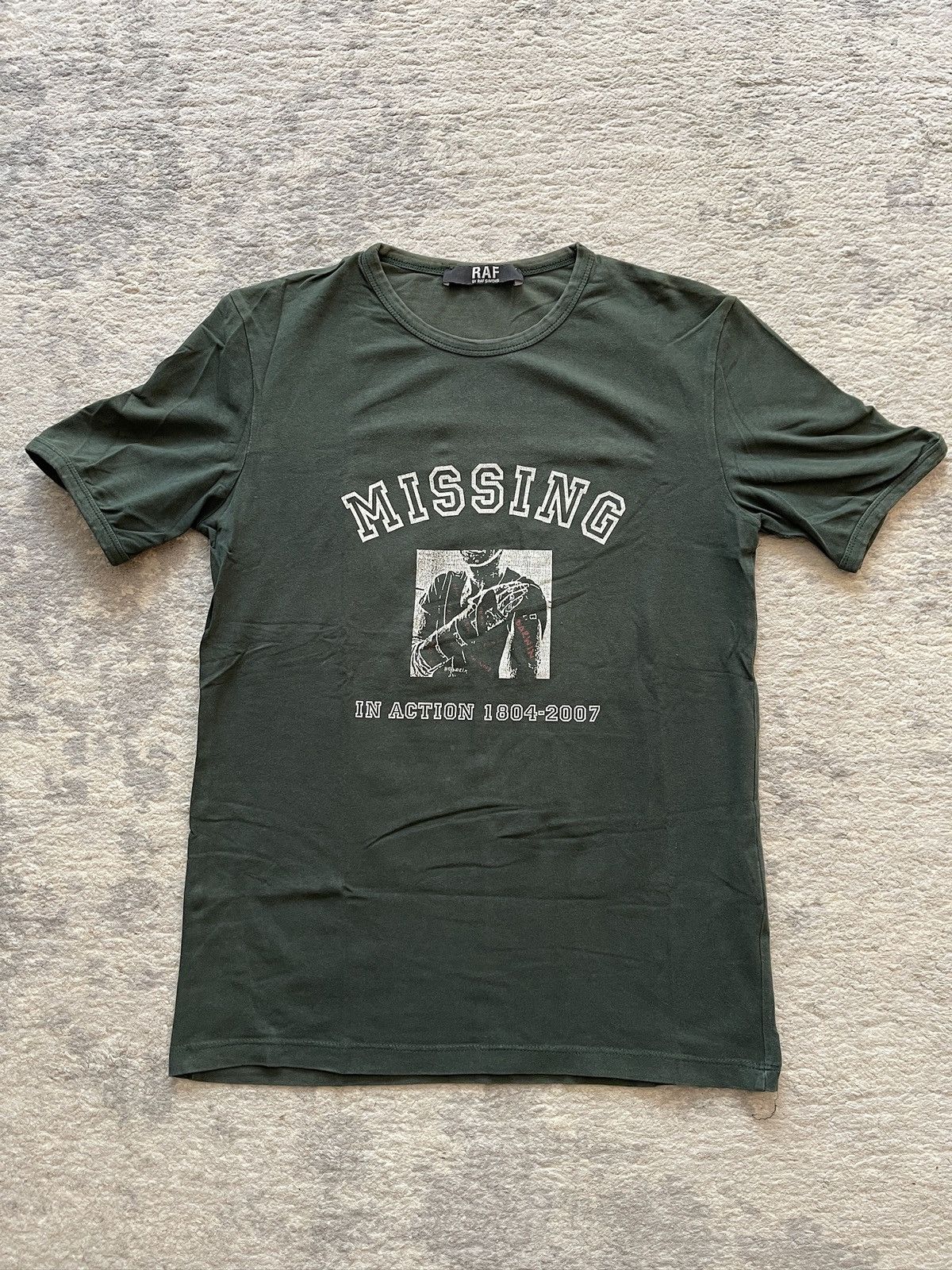 初期黒タグ　90s RAF SIMONS ラフシモンズ　ビンテージ七分袖Tシャツ 初期黒タグ 90s RAF SIMONS ラフシモンズ ビンテージ七分袖Tシャツ