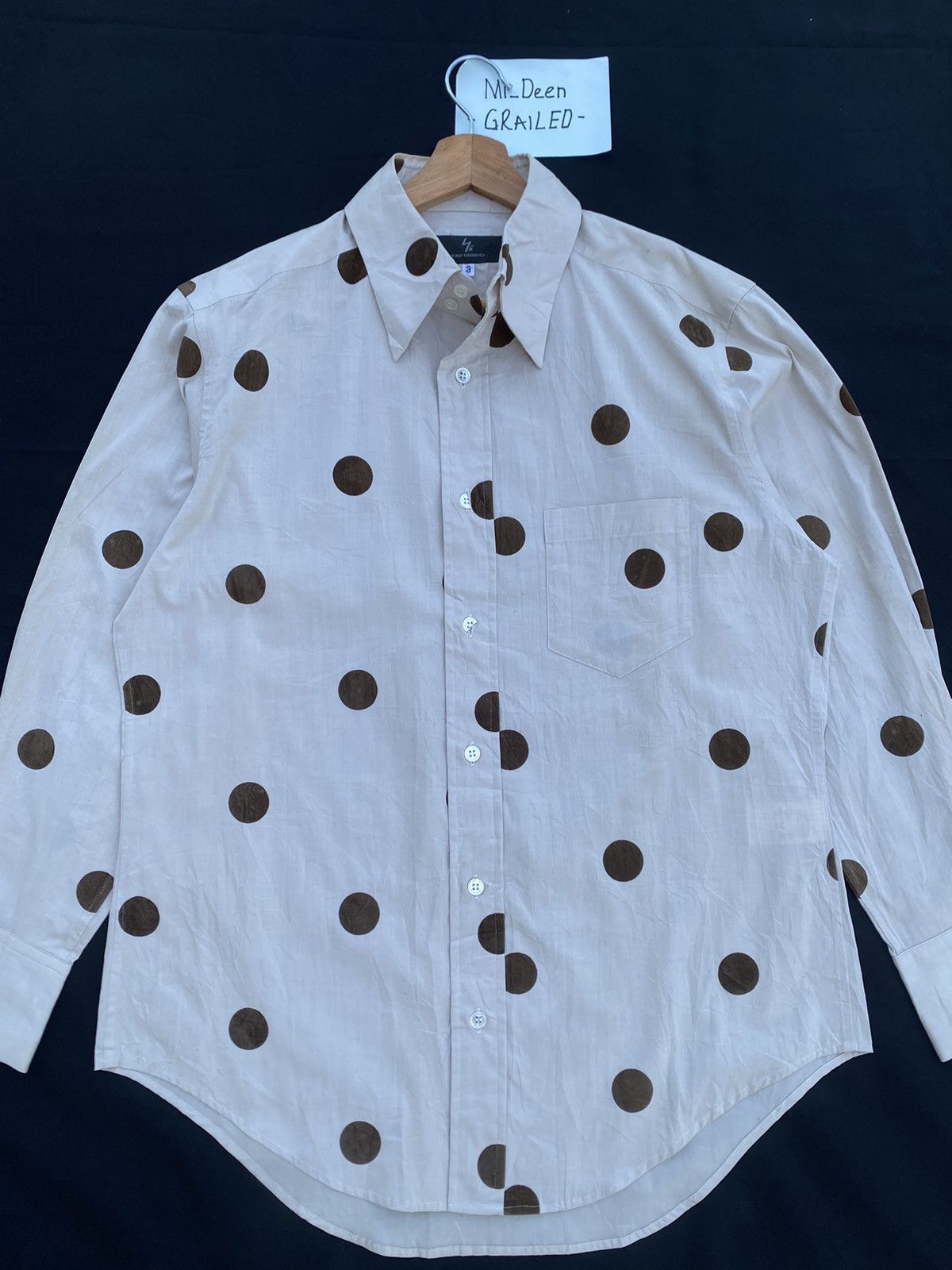 Yohji Yamamoto ARCHIVE 90’S YOHJI YAMAMOTO Y’S POLKA DOT BUTTON SHIRT Size US L / EU 52-54 / 3 - 6 Thumbnail