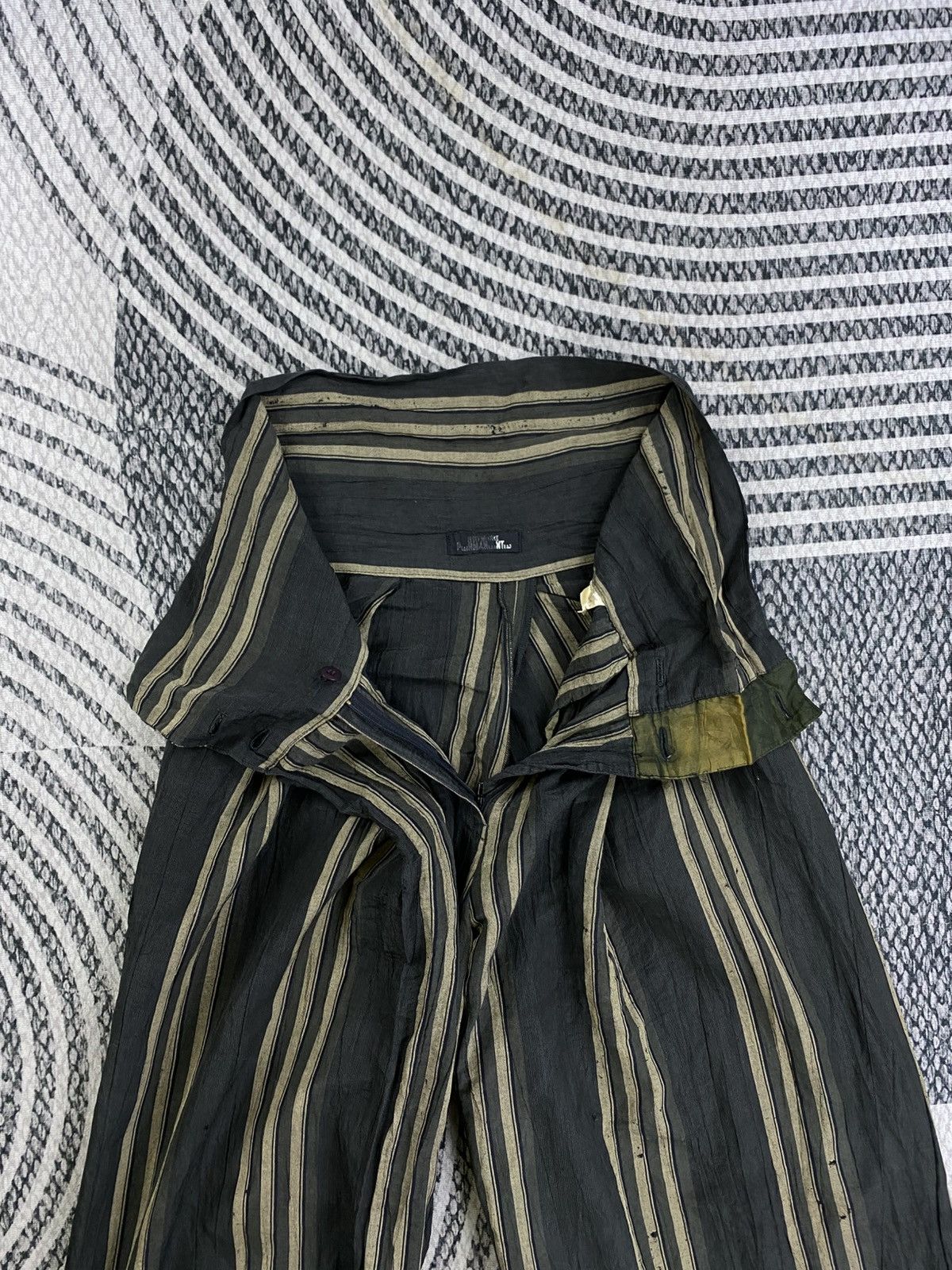Issey Miyake 🔥RARE 70s Vintage Issey Miyake Striped Hakama Pants Size US 28 / EU 44 - 8 Thumbnail