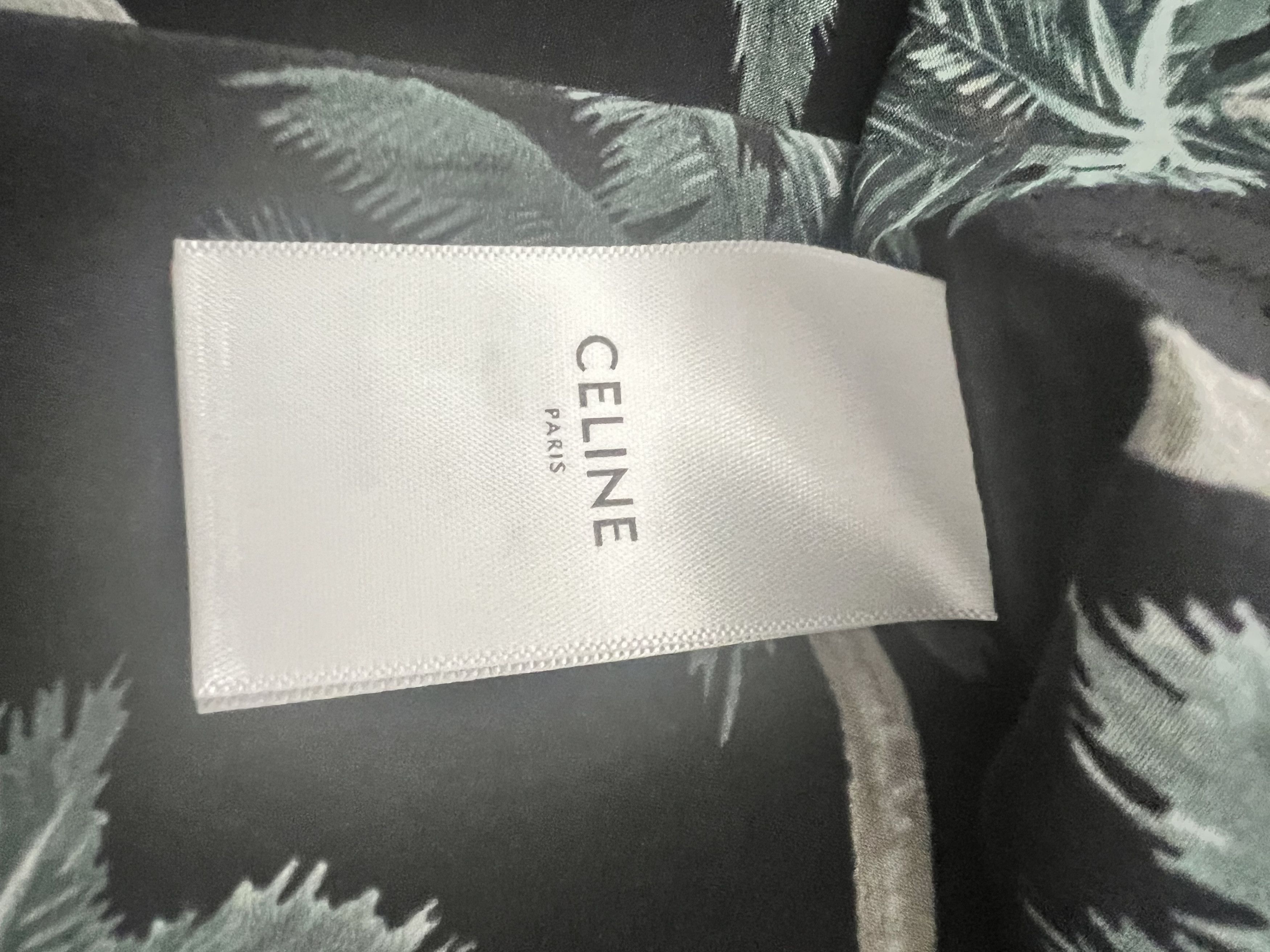Celine Runway SS22 silk no viscosa palm shirt Size US M / EU 48-50 / 2 - 10 Thumbnail